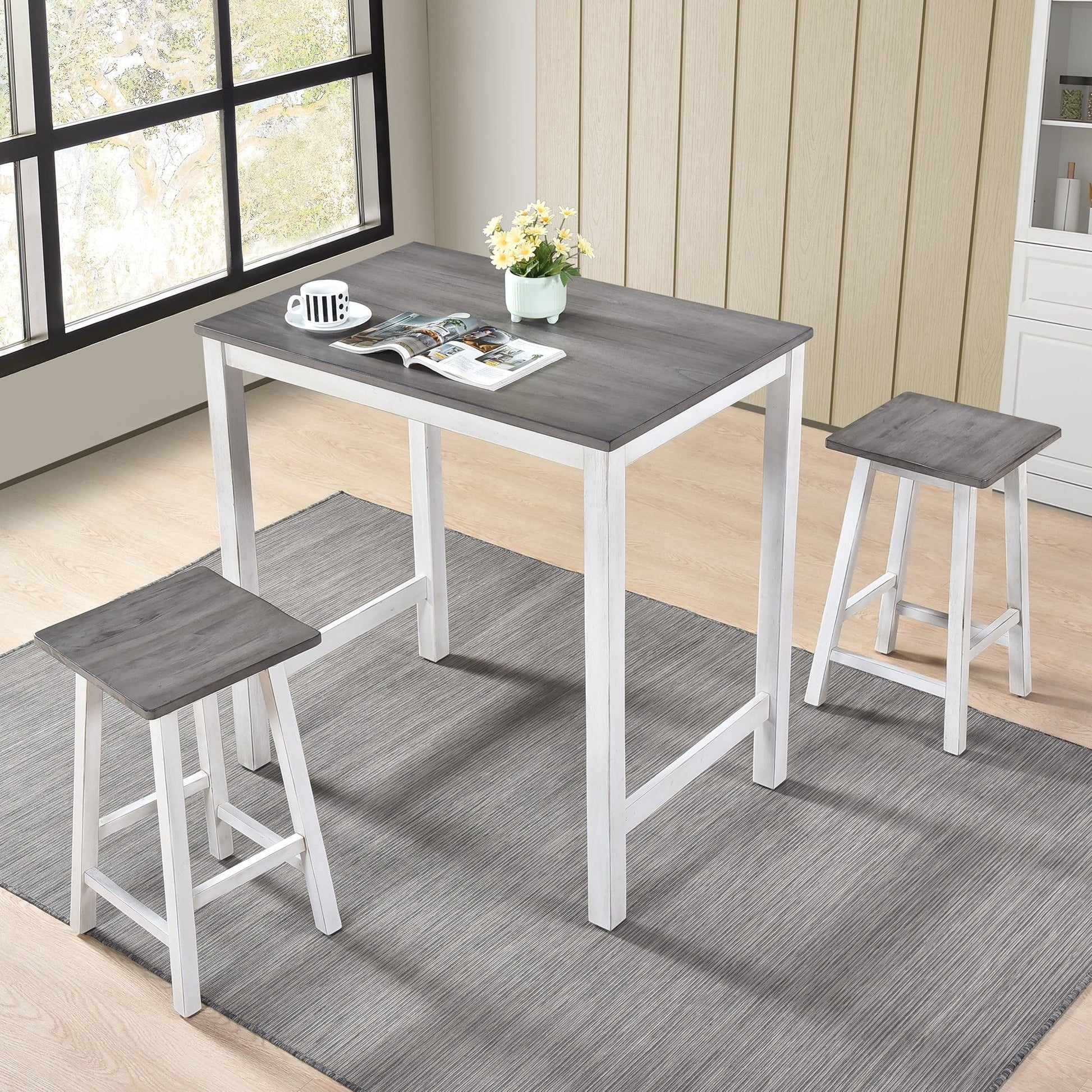 3 Pieces Counter Height Set - Best Buy Furniture