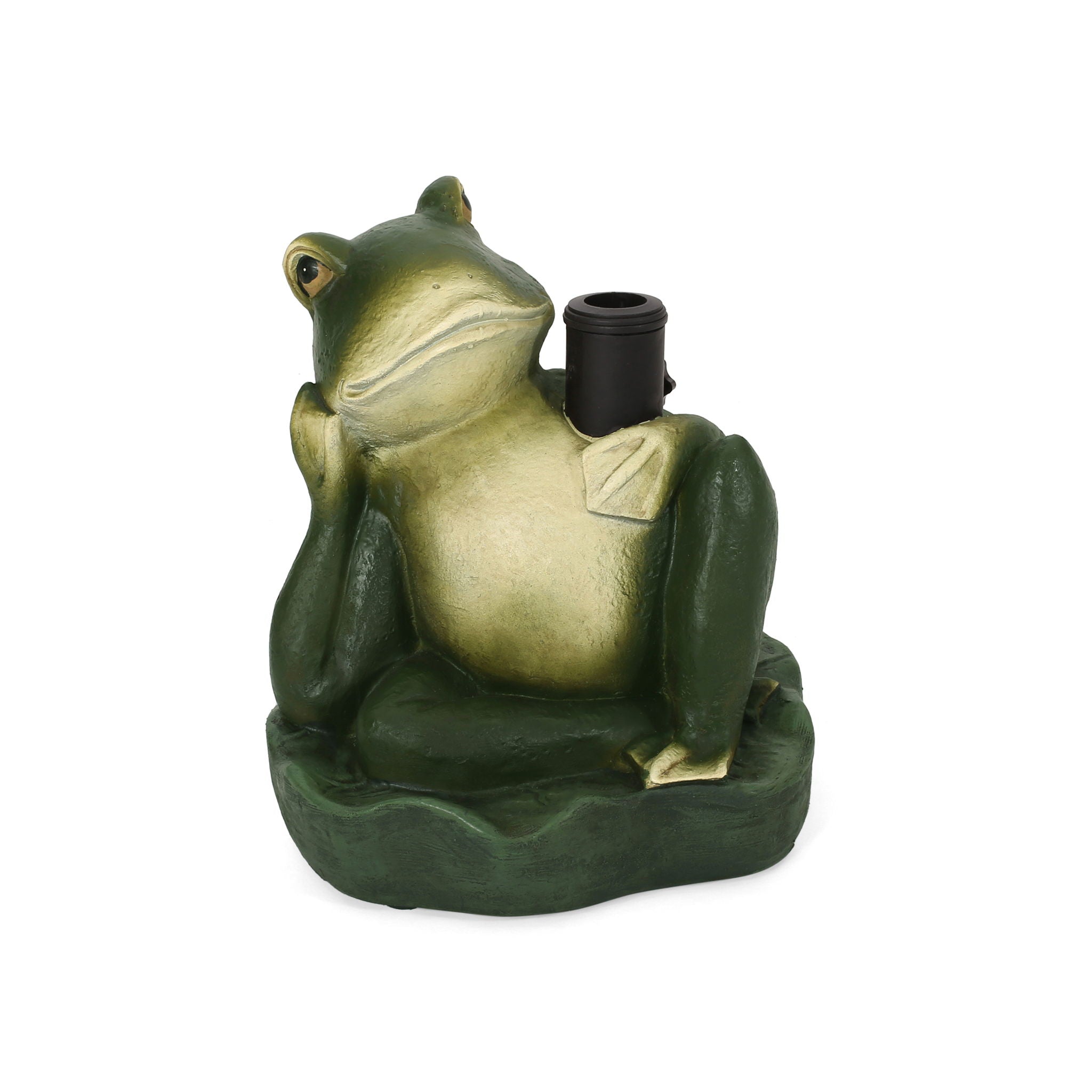 Charming Frog Prince Umbrella Base With Concrete Design - Green - Best Buy Furniture