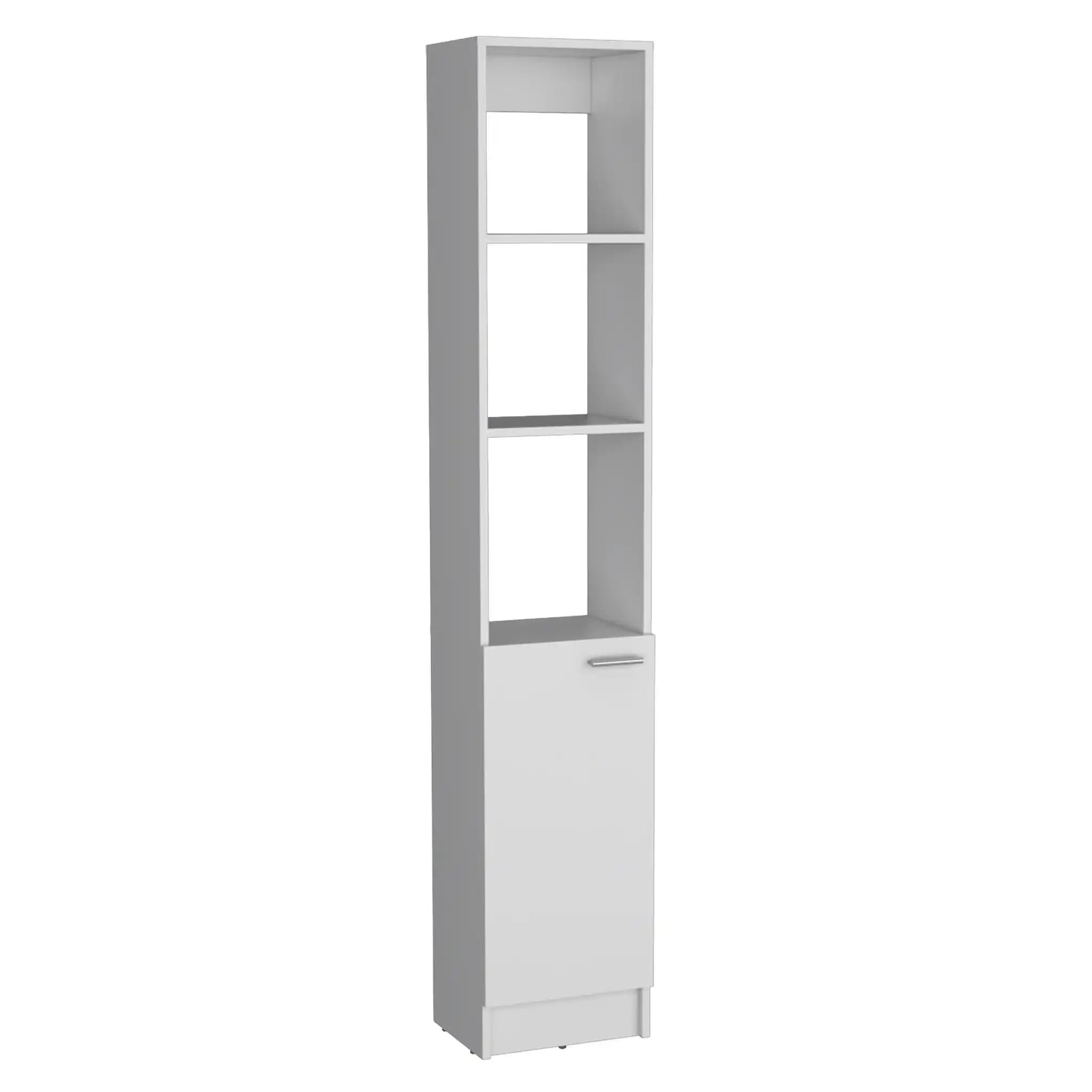 Linen Cabinet, 1 Door, 6 Shelves - White - Best Buy Furniture