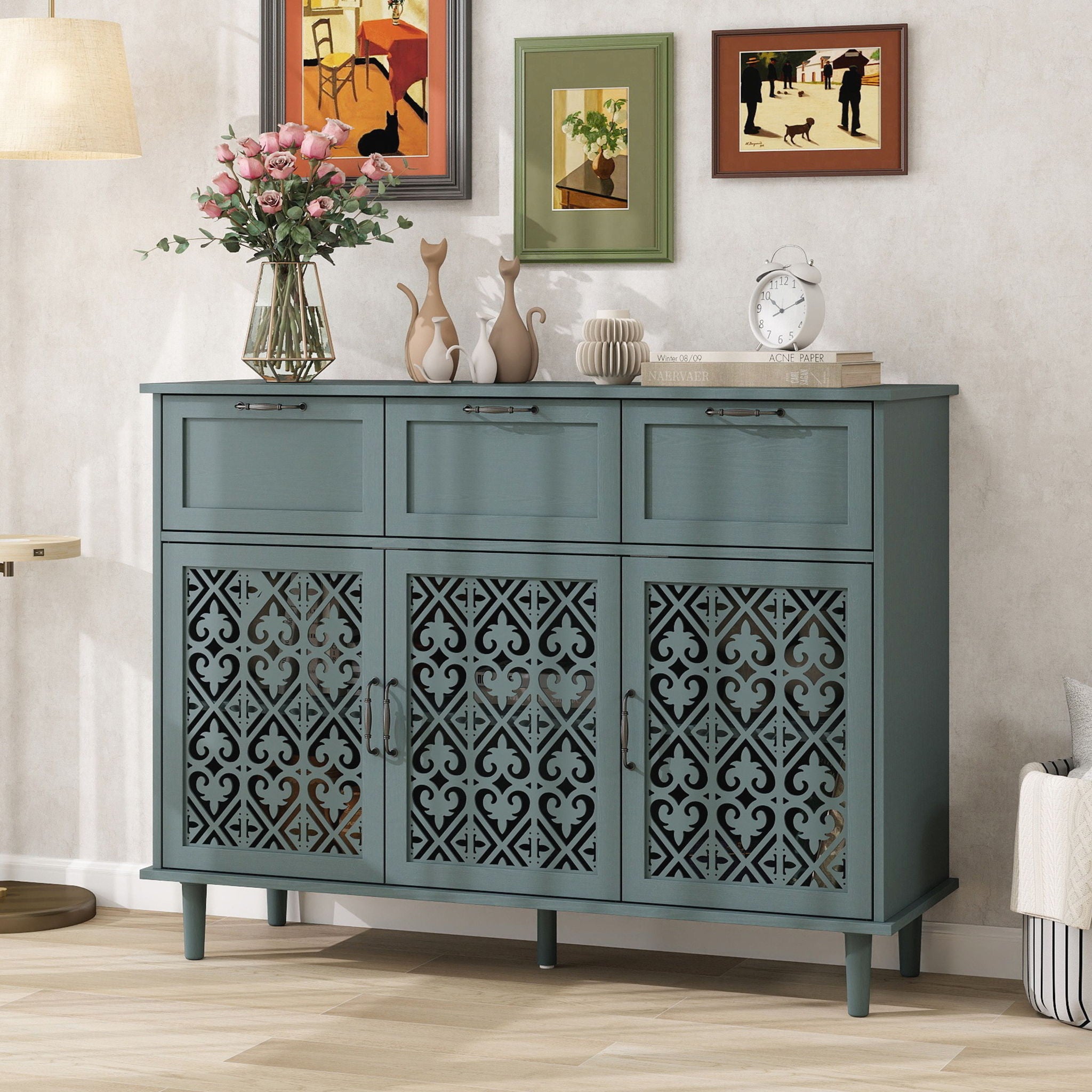 3 Door 3 Drawer Elegant Cabinet - Best Buy Furniture