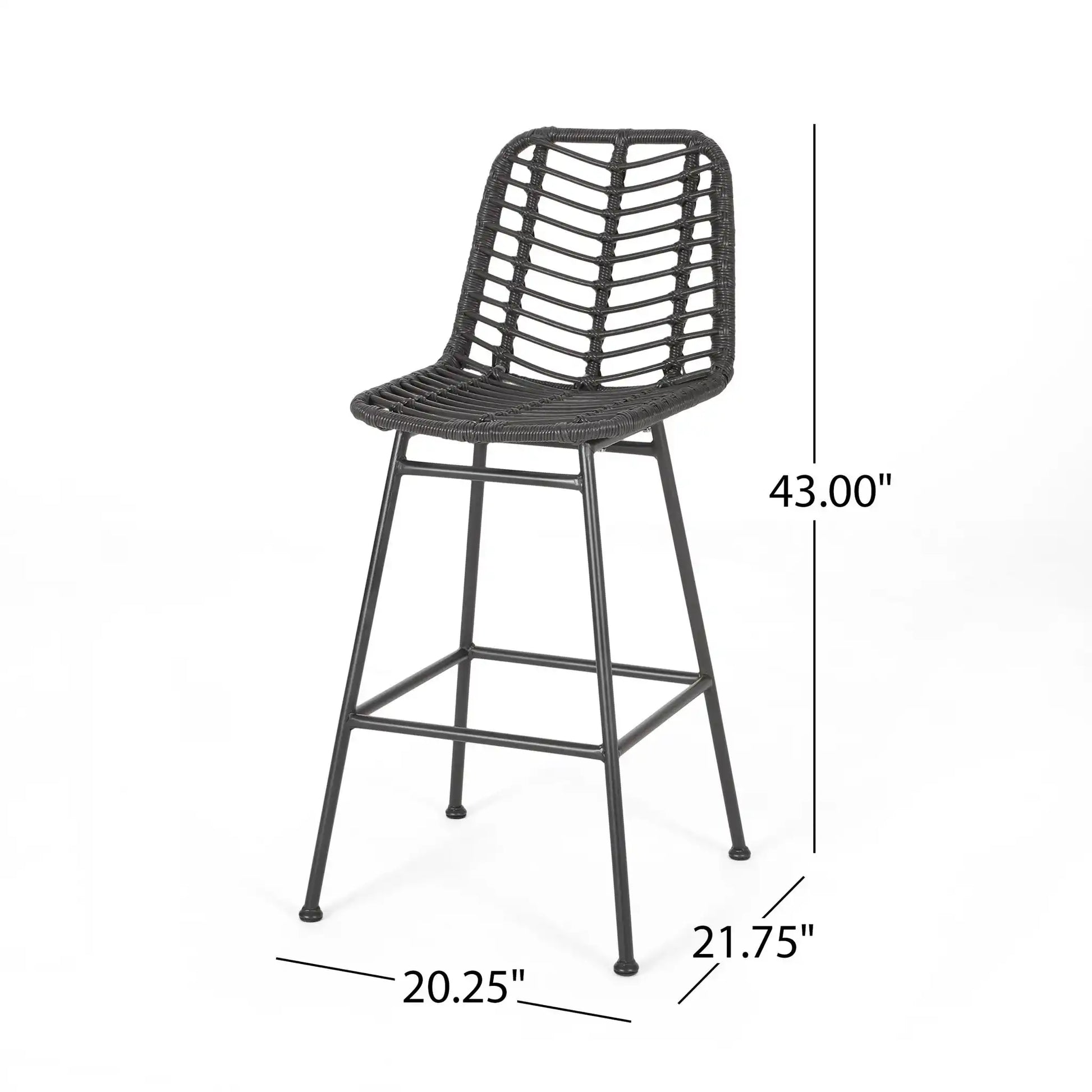 Sawtelle - Outdoor Wicker Barstools (Set of 2) - Best Buy Furniture