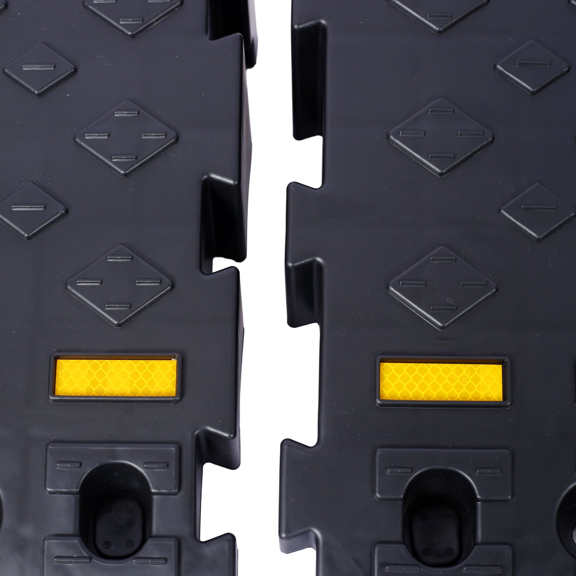 Heavy Duty Plastic 4" High Portable Automotive Curb Ramp For Cars & Wheelchairs Interlocking Design - Black - Best Buy Furniture