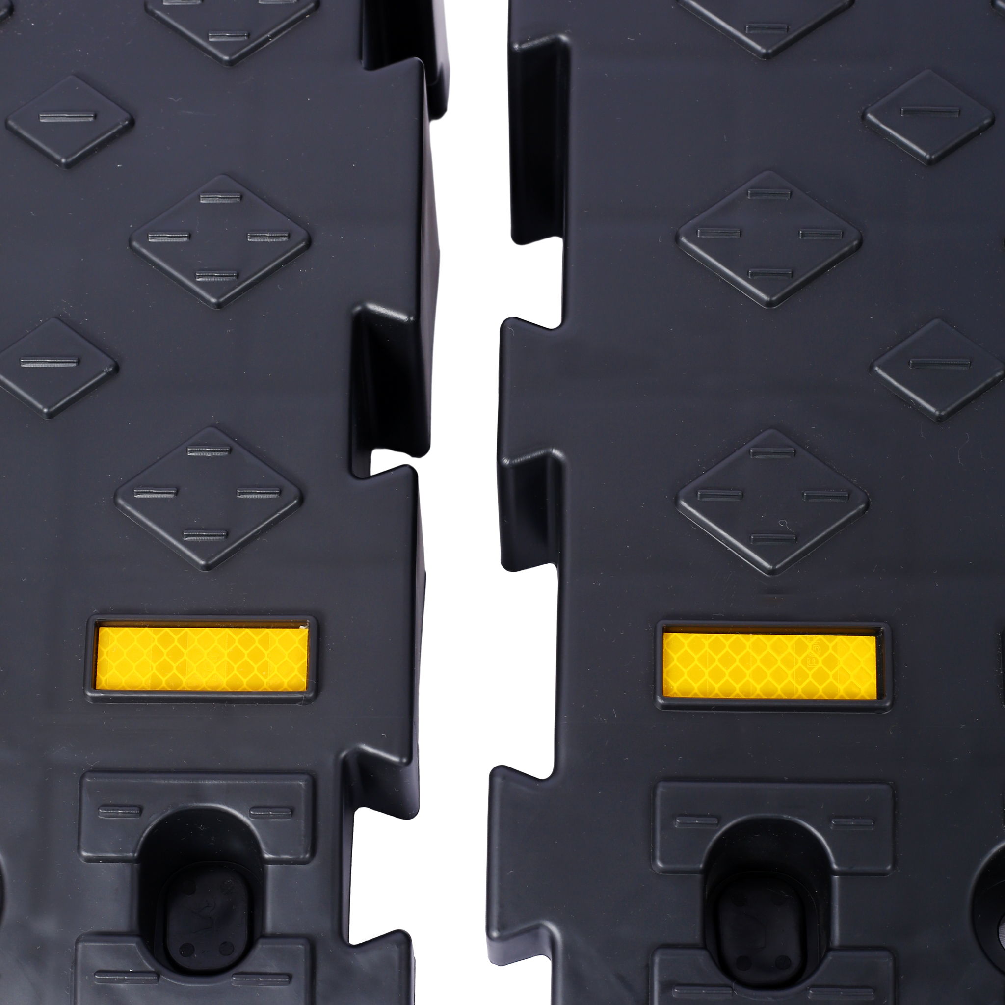 Heavy Duty Plastic 4" High Portable Automotive Curb Ramp For Cars & Wheelchairs Interlocking Design - Black - Best Buy Furniture