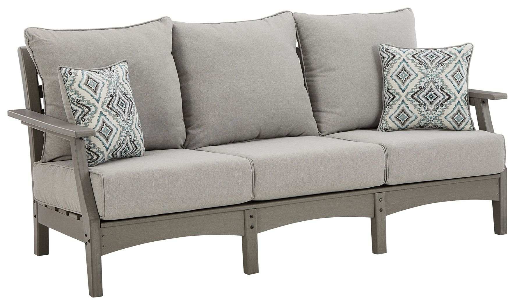Visola - Sofa with Cushion - Gray - Best Buy Furniture