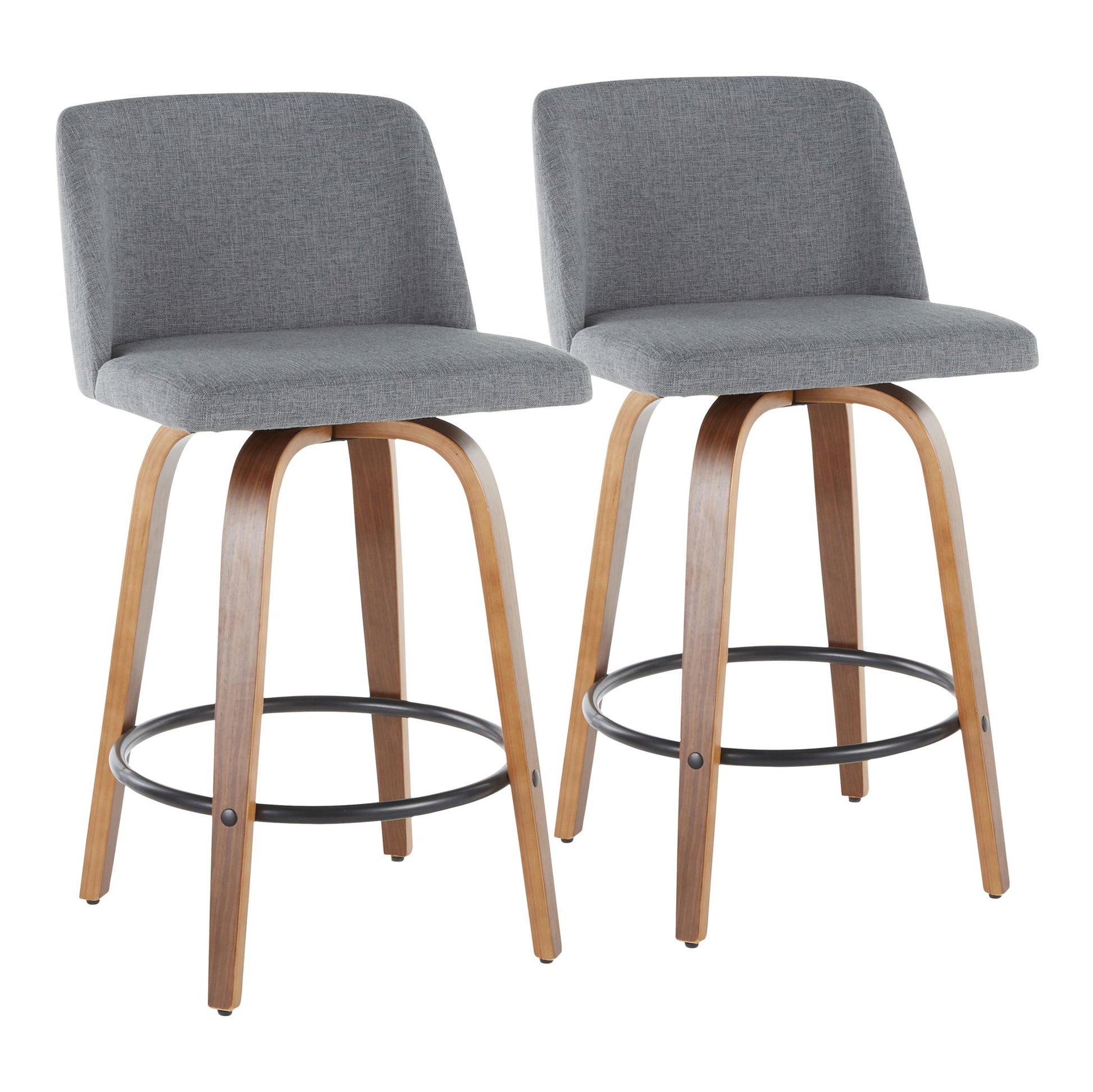 Toriano - Mid Century Modern, Counter Stool (Set of 2) - Best Buy Furniture