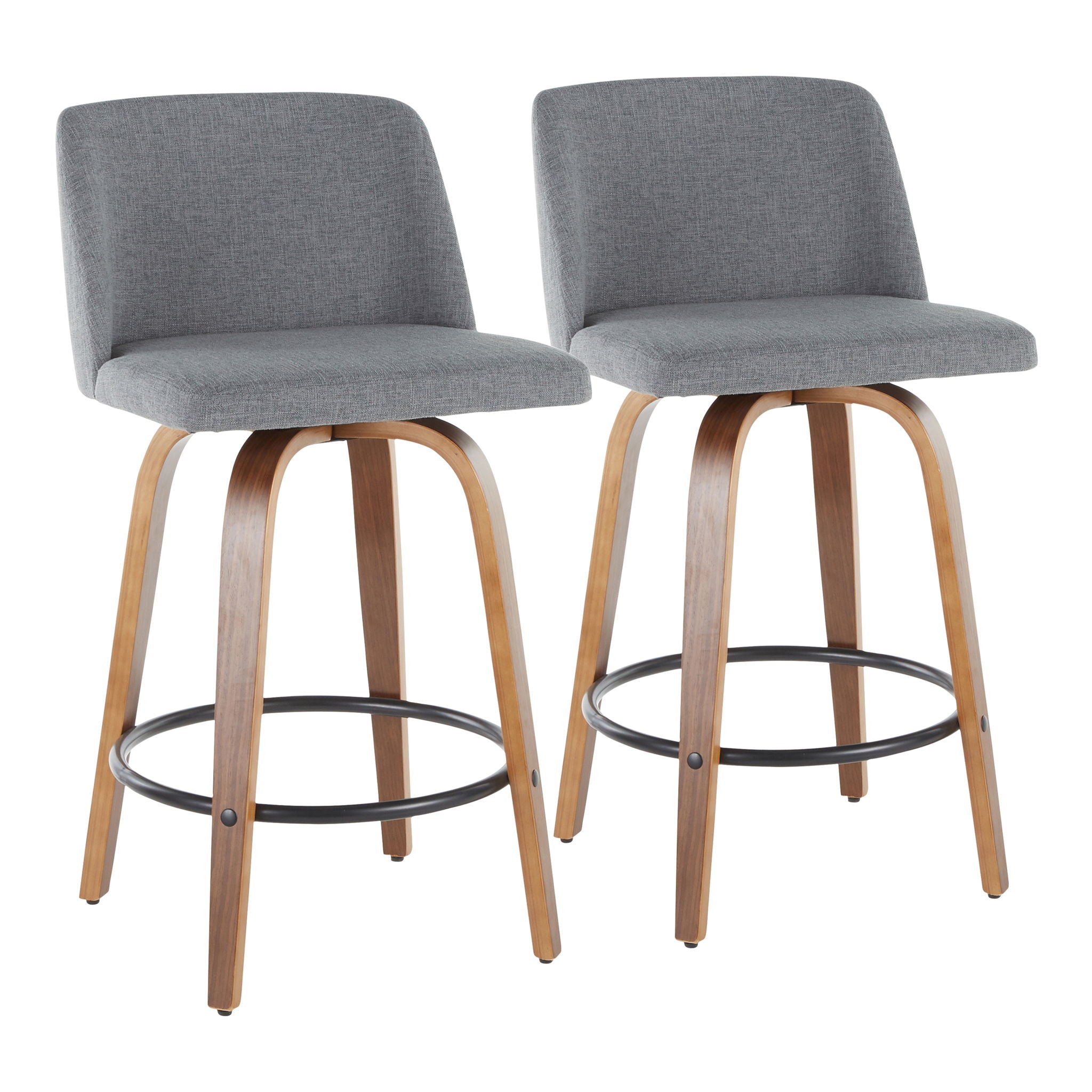Toriano - Mid Century Modern, Counter Stool (Set of 2) - Best Buy Furniture
