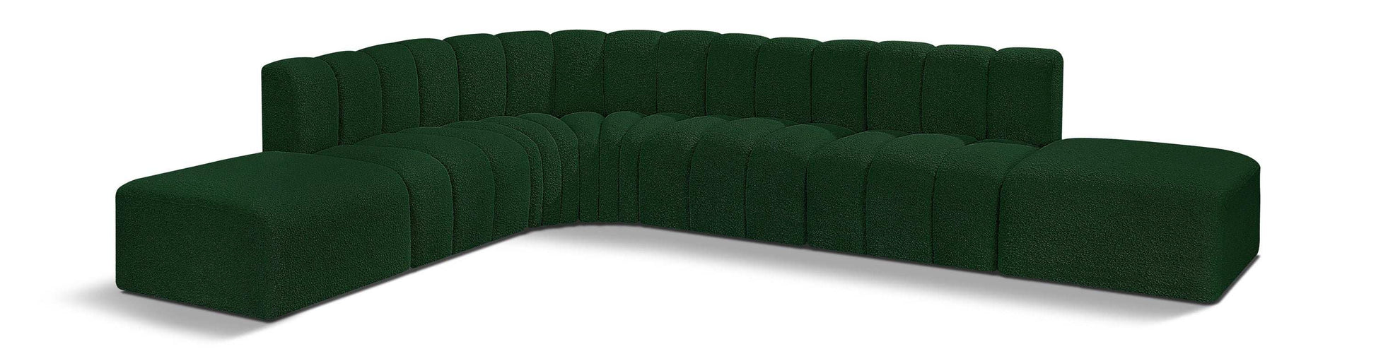 Arc - Boucle Fabric 7 Piece Corner Modular Sofa - Best Buy Furniture