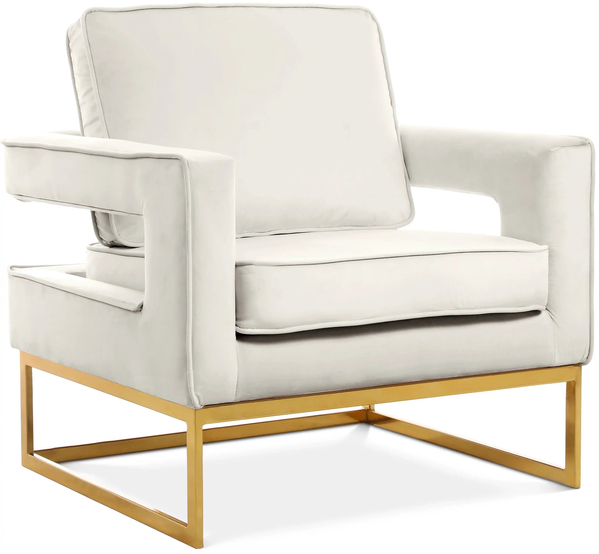 Noah - Accent Chair with Gold Legs - Best Buy Furniture