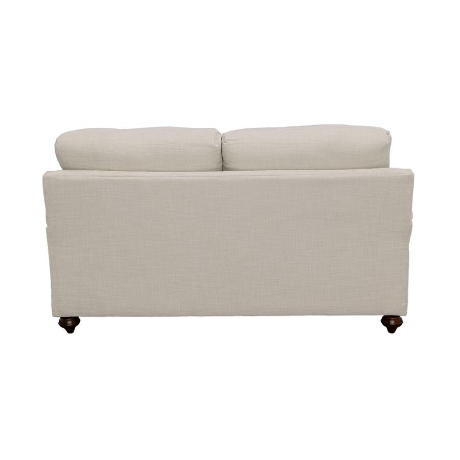 Glenn - Upholstered English Arm Loveseat - Light Gray And Blue - Best Buy Furniture