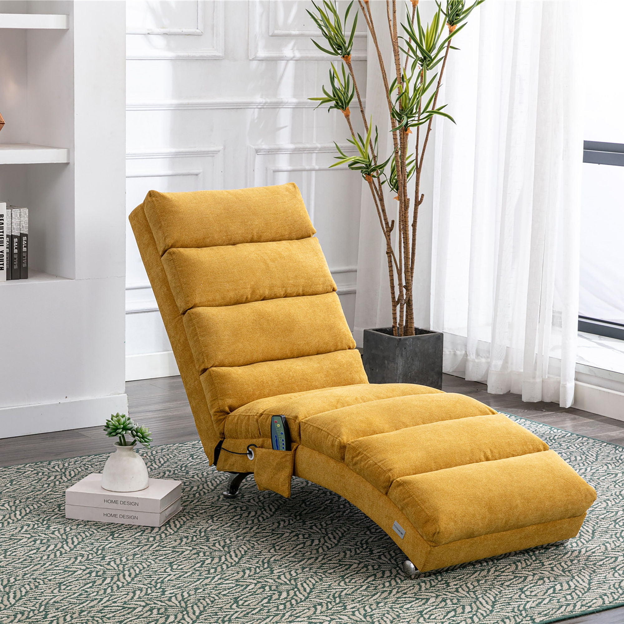 Massage Chaise Lounge Indoor With Remote Control, Ergonomic Electric Massage Lounger - Best Buy Furniture