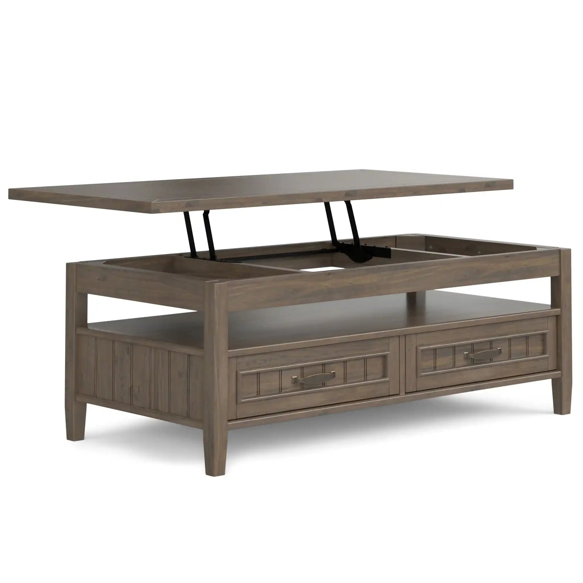 Lev - Lift Top Coffee Table - Smoky Brown - Best Buy Furniture