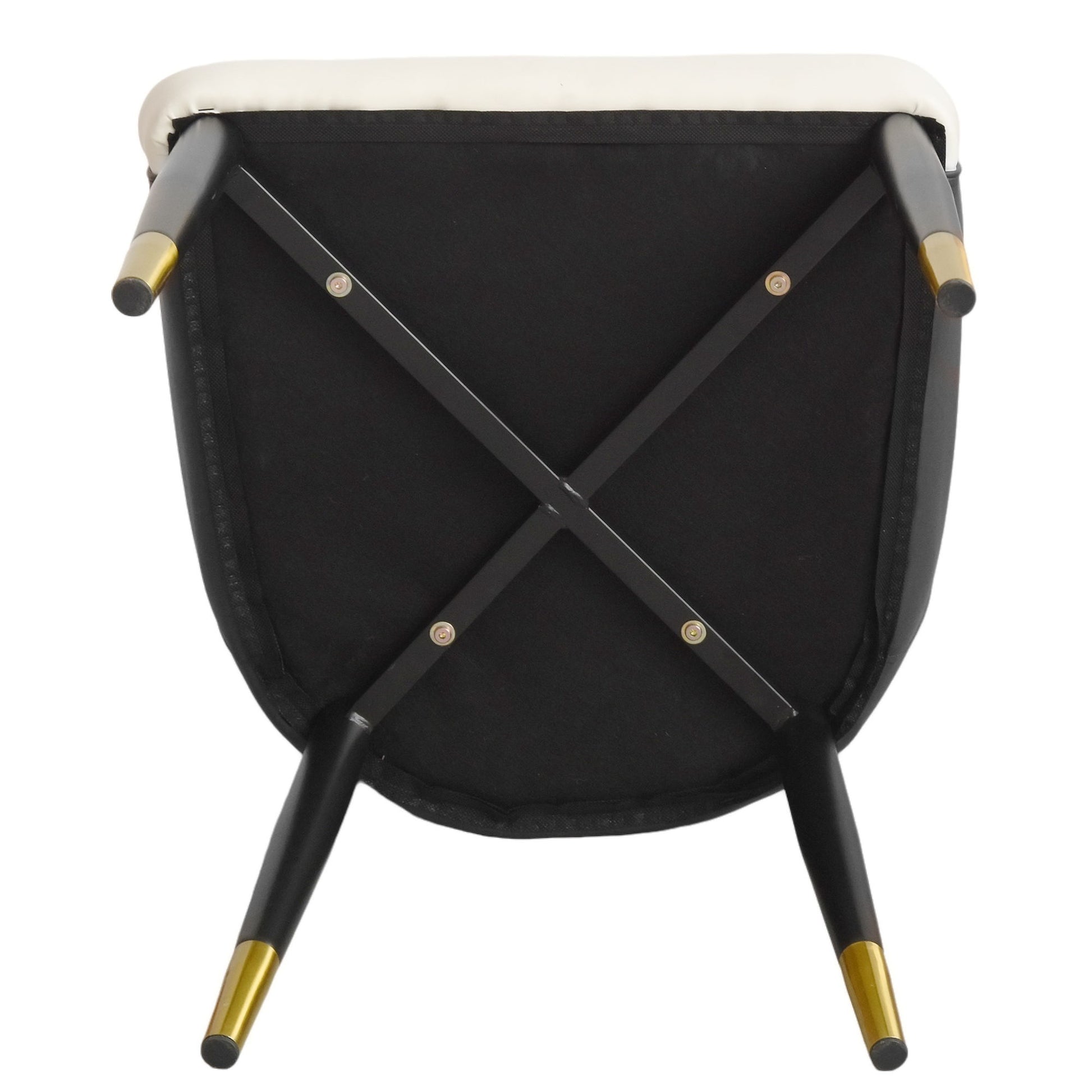 Modern PU Sponge-Filled Dining Chair, Solid Wood Metal Legs, Suitable For Restaurants, Living Rooms And Rooms (Set of 2) - Best Buy Furniture