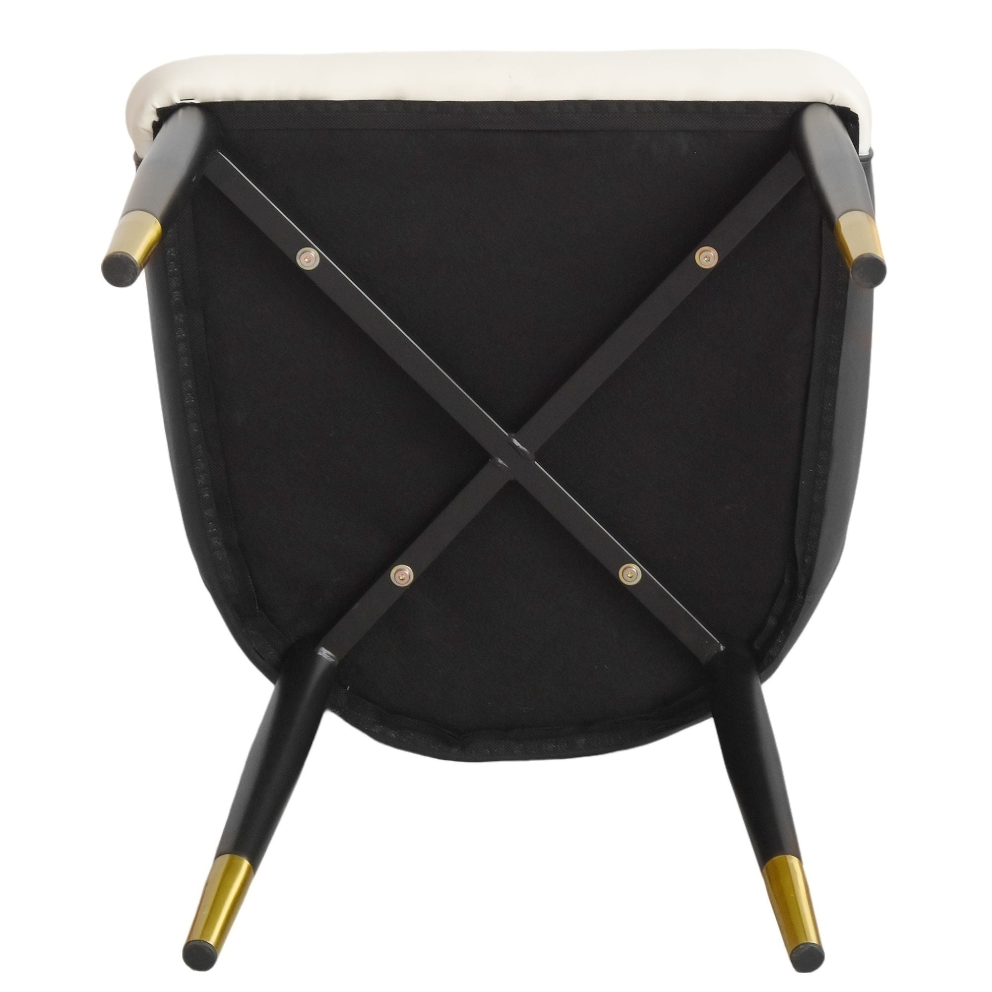 Modern PU Sponge-Filled Dining Chair, Solid Wood Metal Legs, Suitable For Restaurants, Living Rooms And Rooms (Set of 2) - Best Buy Furniture