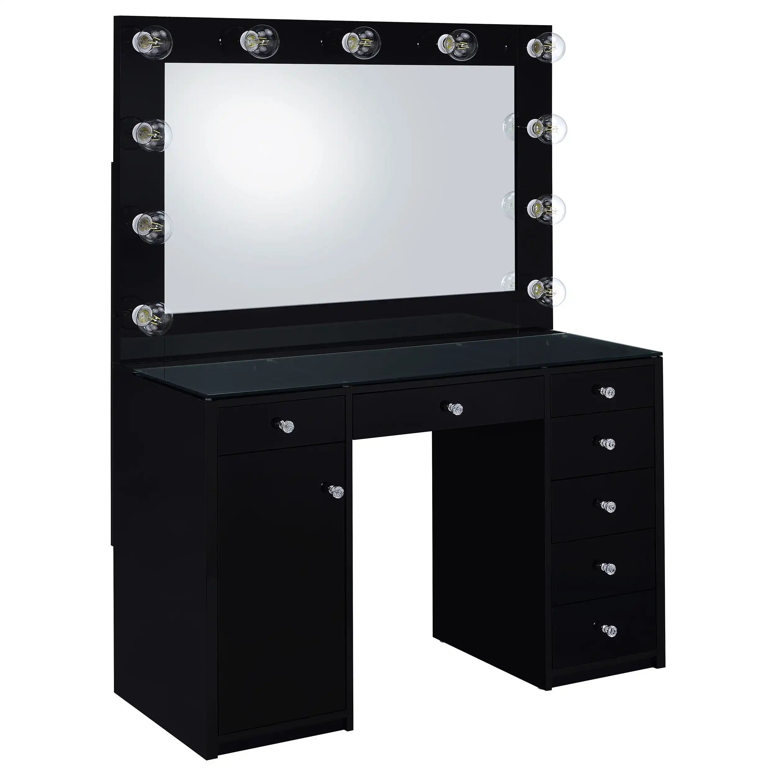 Acena - 7-Drawer Vanity Set With Lighting - Best Buy Furniture