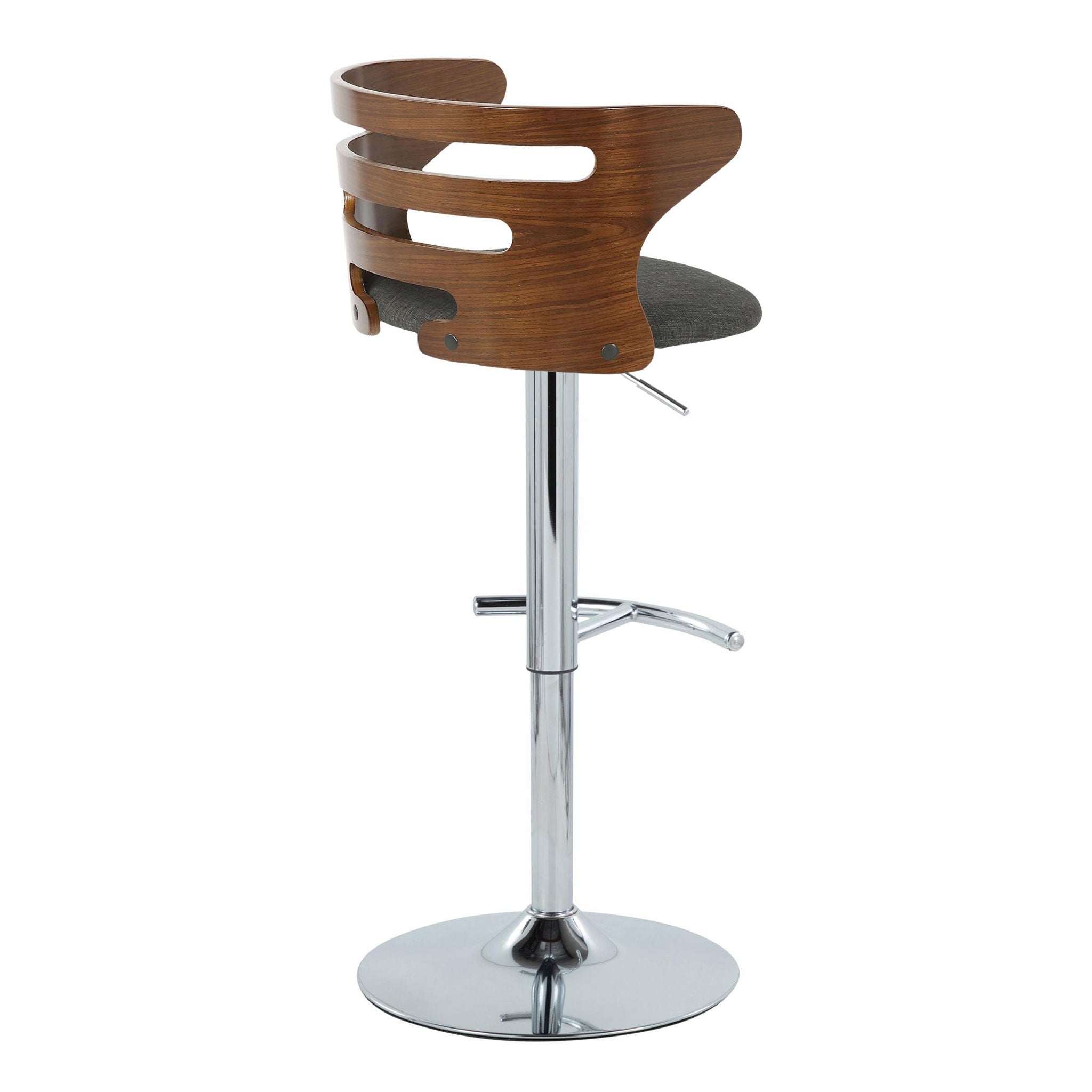 Cosi - Mid Century Modern Adjustable Barstool With Swivel & Rounded T Footrest (Set of 2) - Best Buy Furniture