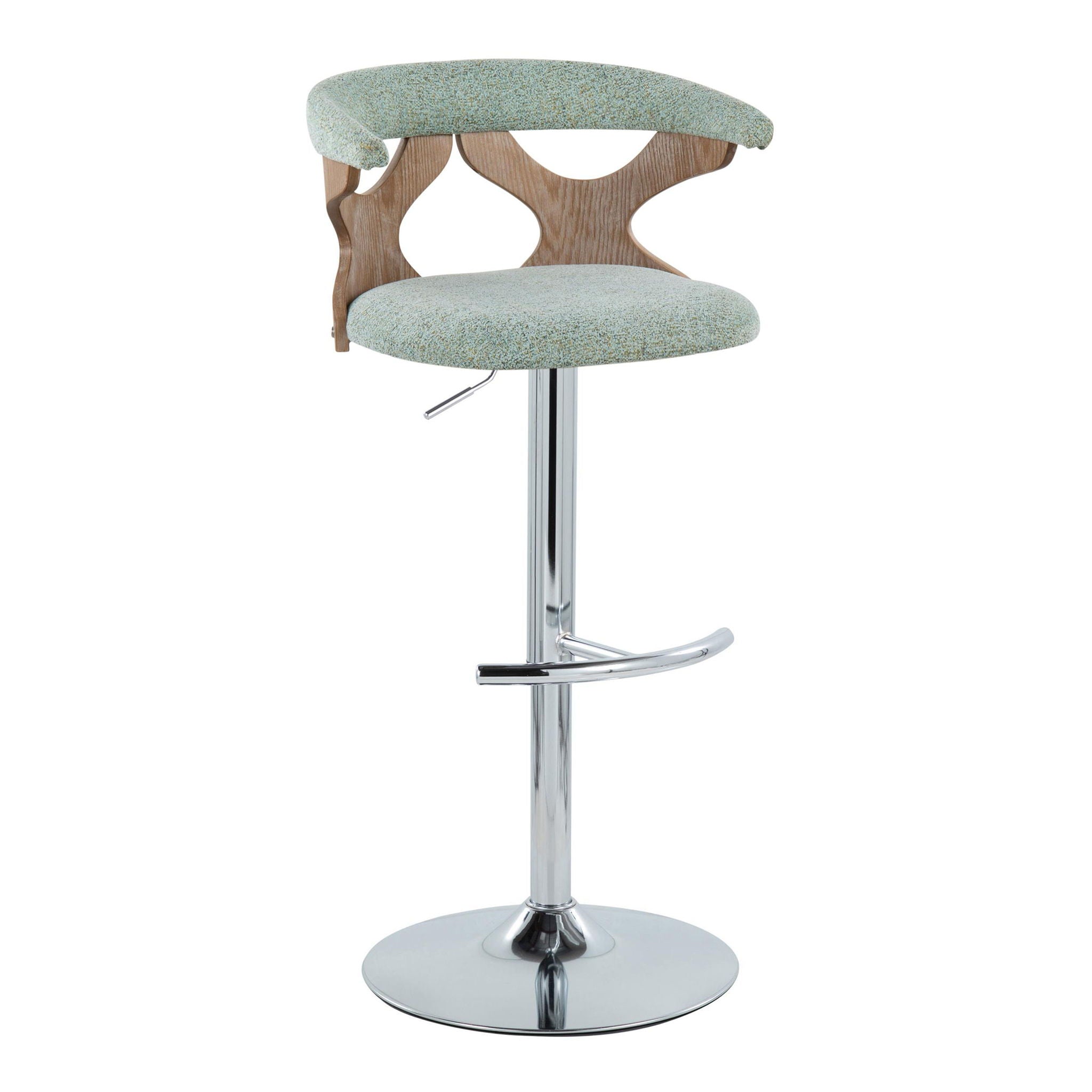 Gardenia - Contemporary Adjustable Barstool With Swivel / Rounded T Footrest (Set of 2) - Best Buy Furniture