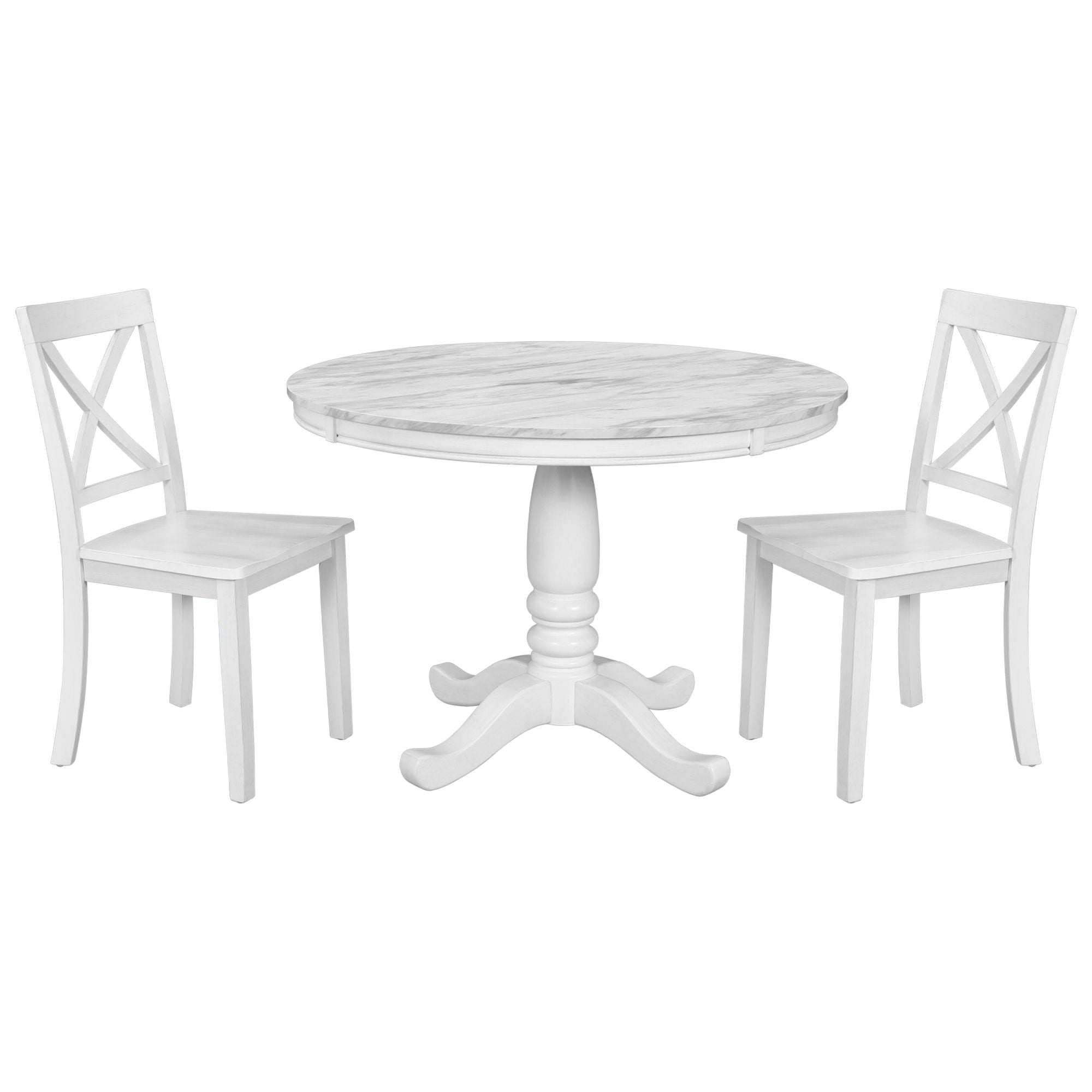 5 Pieces Dining Table And Chairs Set For 4 Persons, Kitchen Room Solid Wood Table With 4 Chairs - Best Buy Furniture