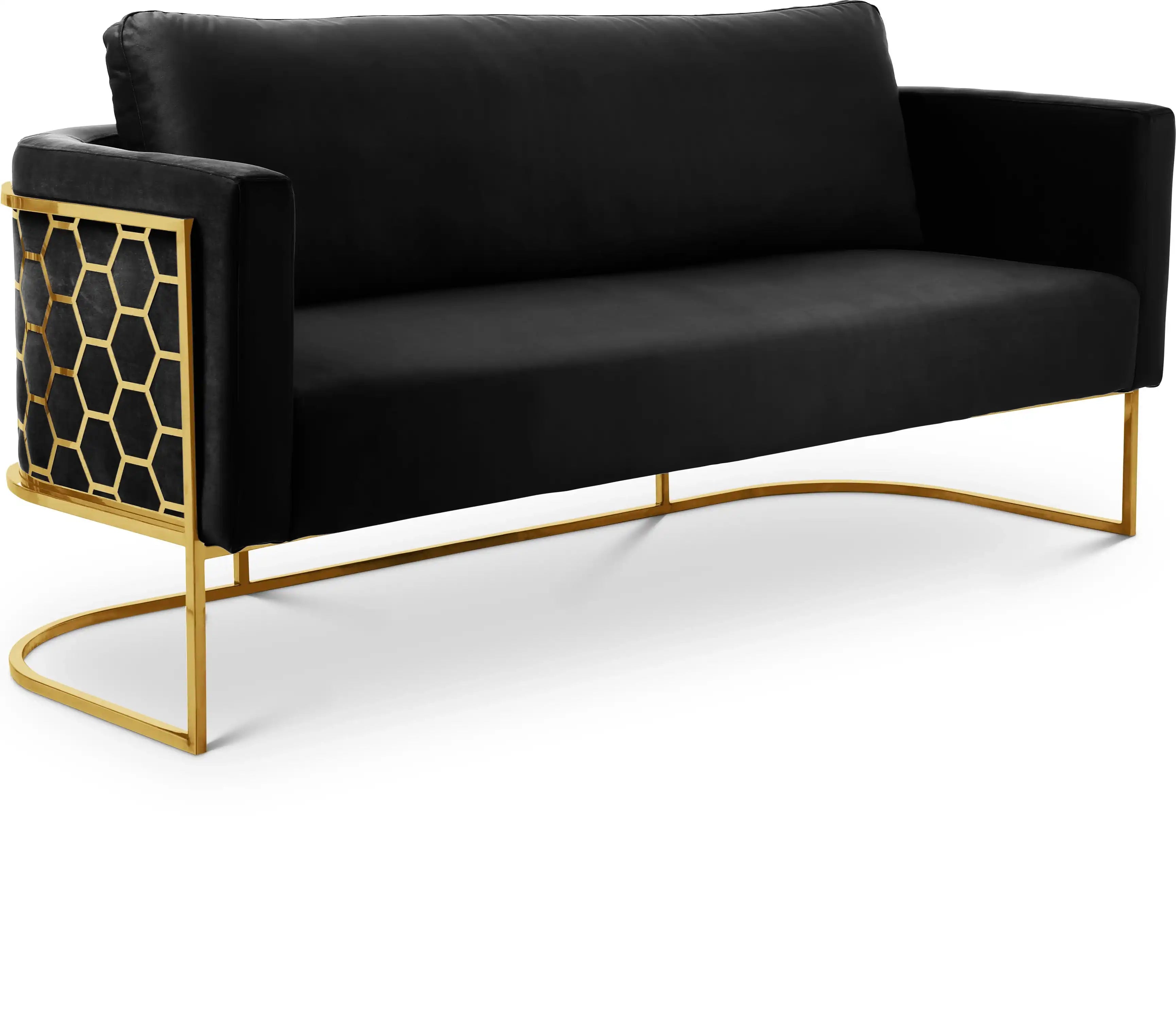 Casa - Sofa with Gold Legs - Best Buy Furniture