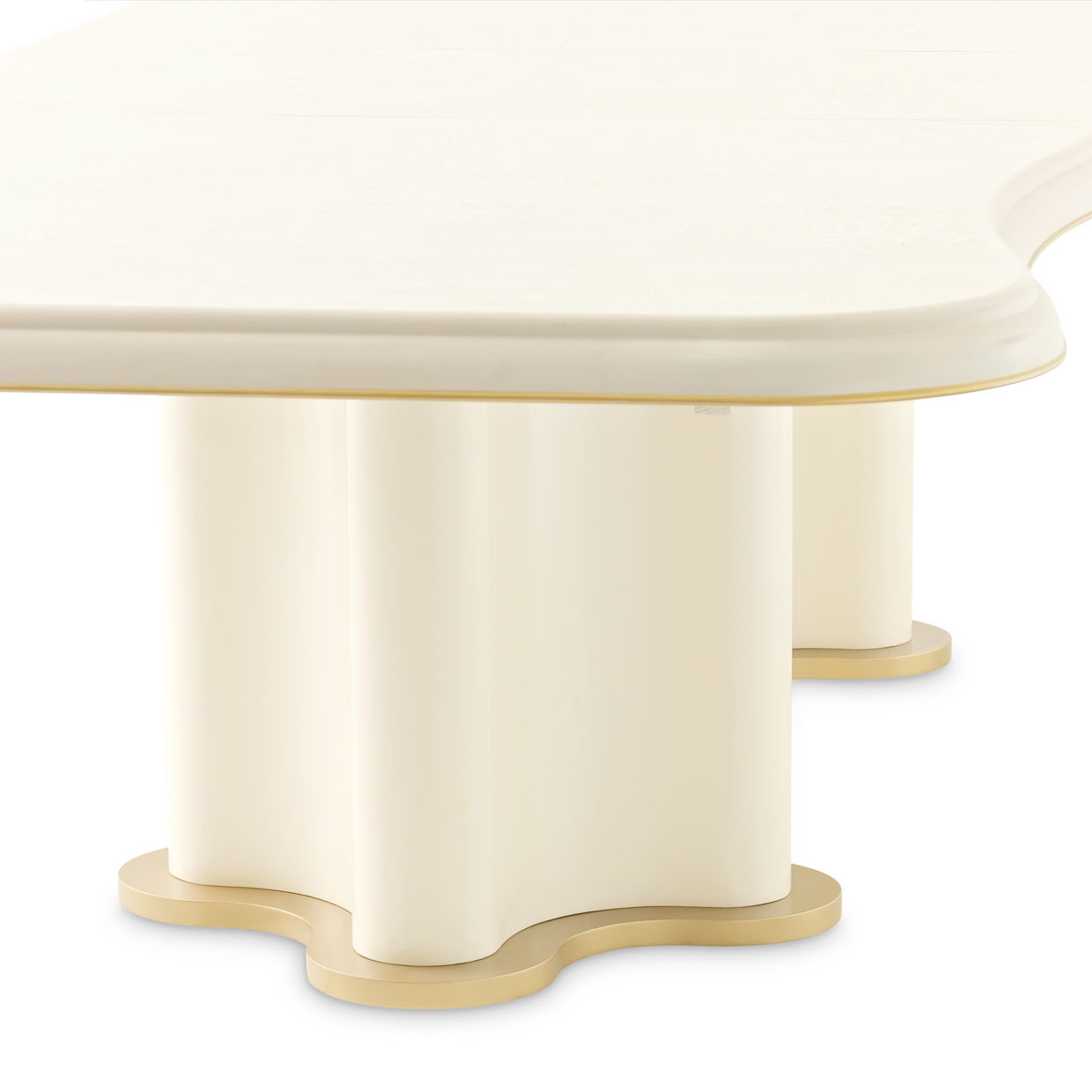 La Terrazza - Double Pedestal Dining Table - Creamy Pearl - Best Buy Furniture