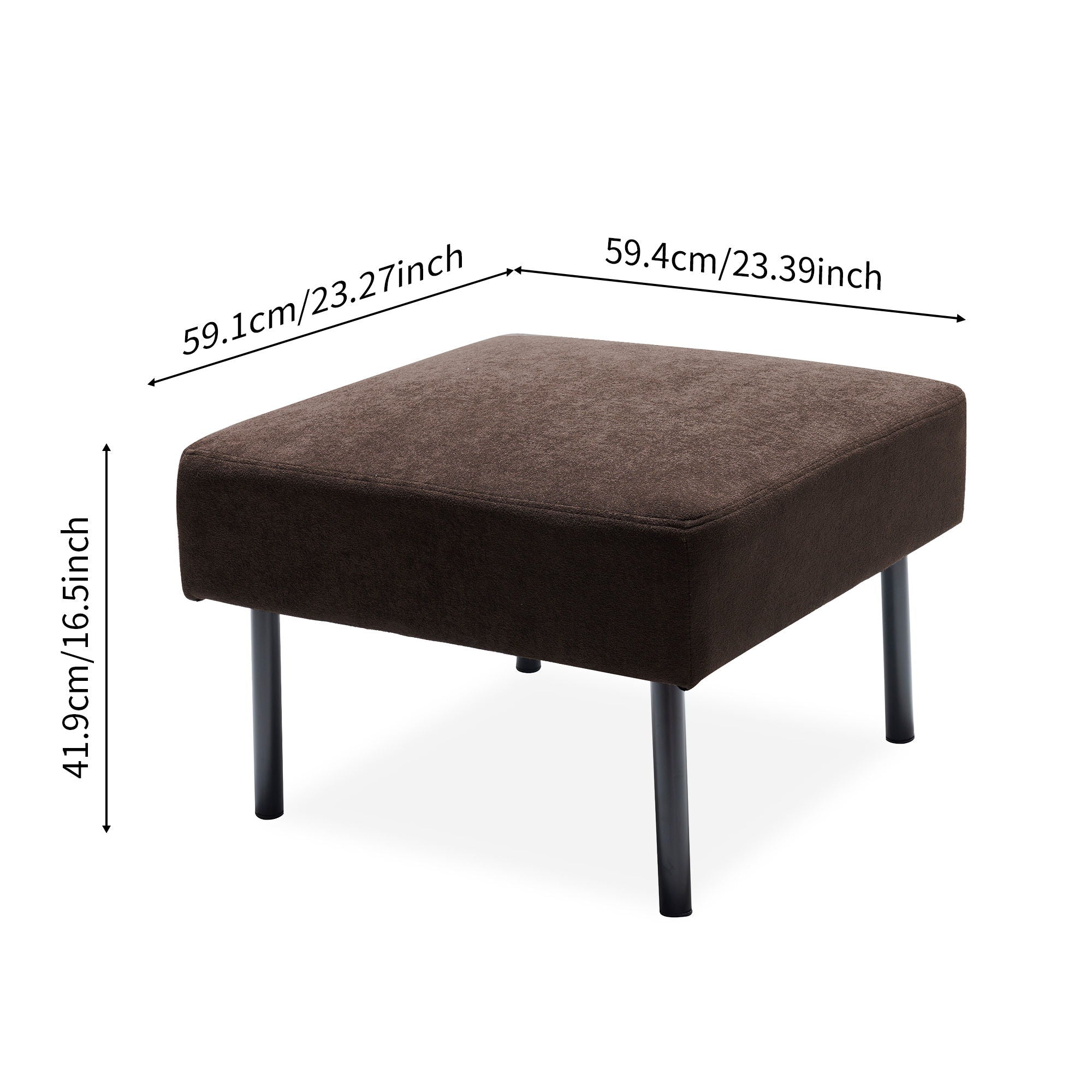 Modern L Shaped 3 Seater Sofa With Ottoman, Upholstered Couch For Small Spaces - Best Buy Furniture