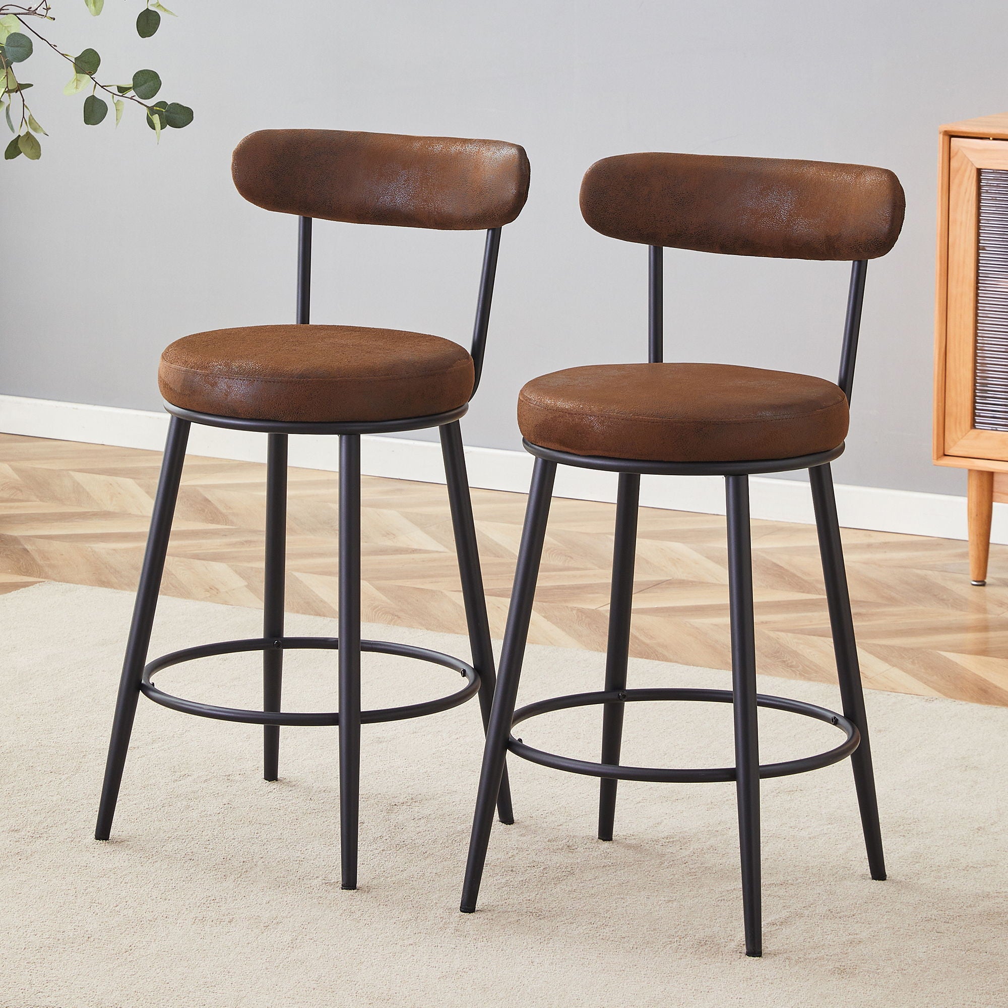 Fashionable Ergonomic High Legged Bar Chairs (Set of 2) - Best Buy Furniture