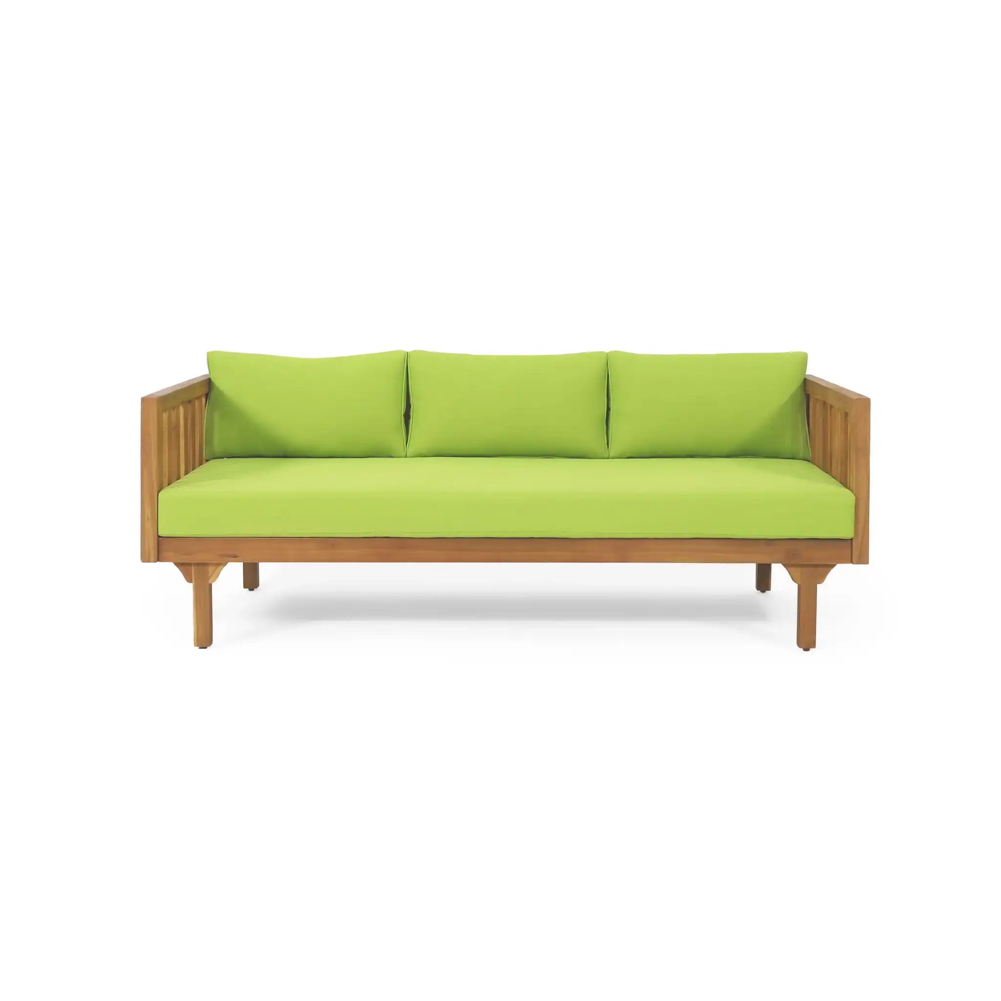 Claremont - 3 Seater Daybed Teak Acacia Wood Water Resistant Cushions - Best Buy Furniture