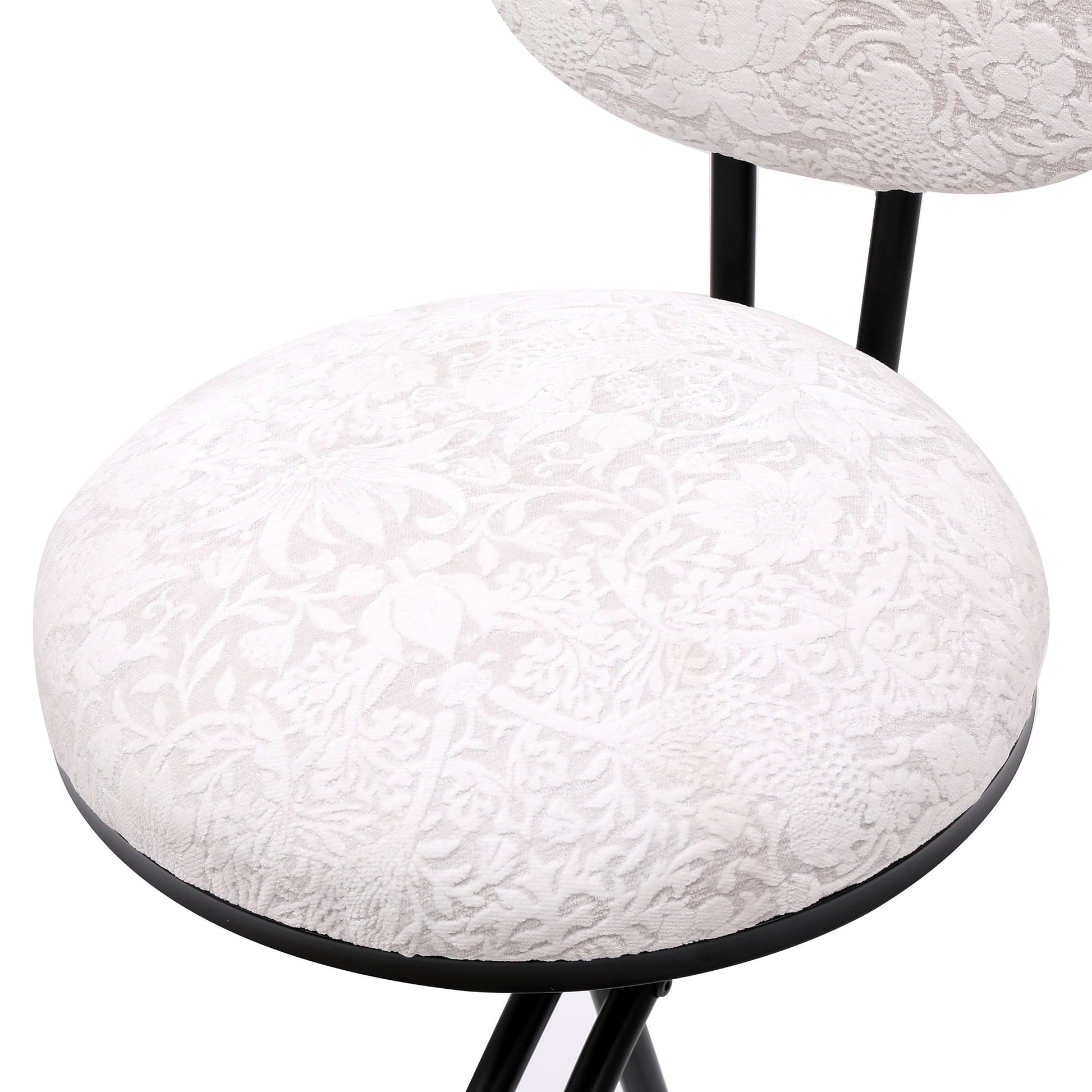 Round Print Bar Stools Upholstered Chairs For Kitchen (Set of 2) - Best Buy Furniture