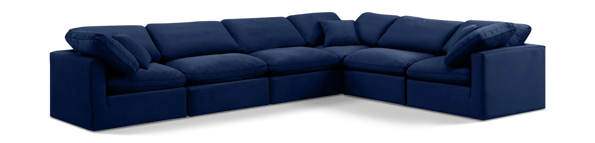 Indulge - Velvet 6 Piece Modular Corner Sectional - Best Buy Furniture