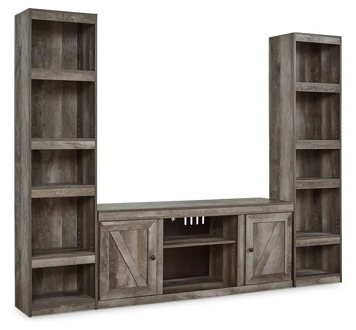Wynnlow - 3-Piece Entertainment Center - Gray - Best Buy Furniture