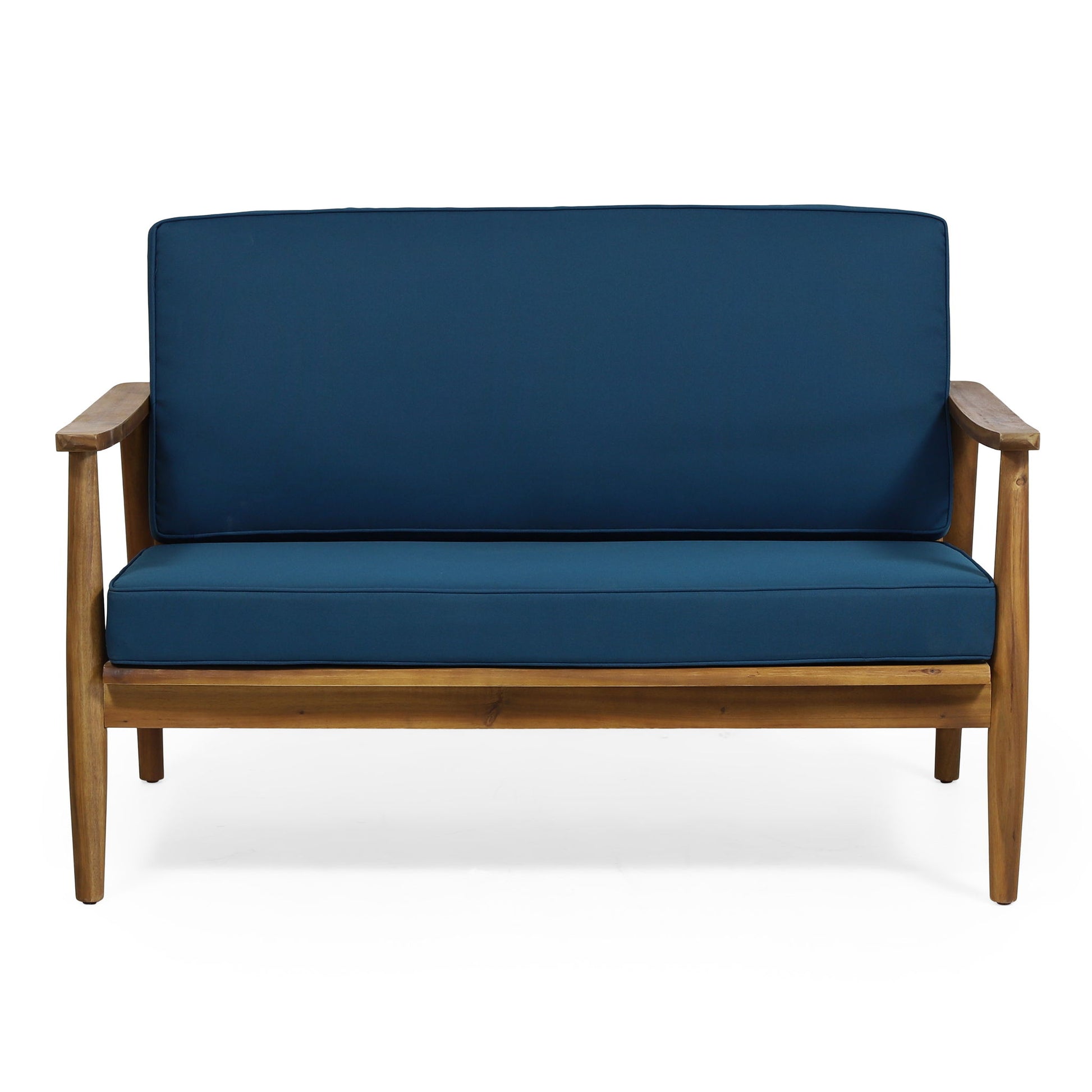 Outdoor Acacia Wood Loveseat Set With Coffee Table - Best Buy Furniture