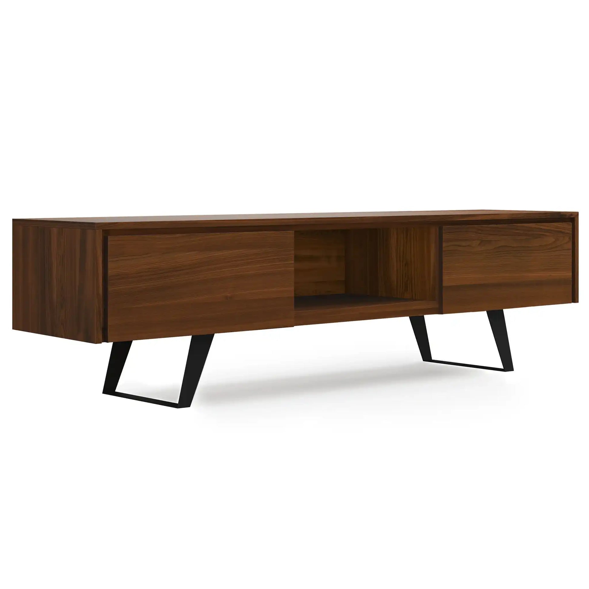 Lowry - Handcrafted TV Media Stand - Walnut - Best Buy Furniture