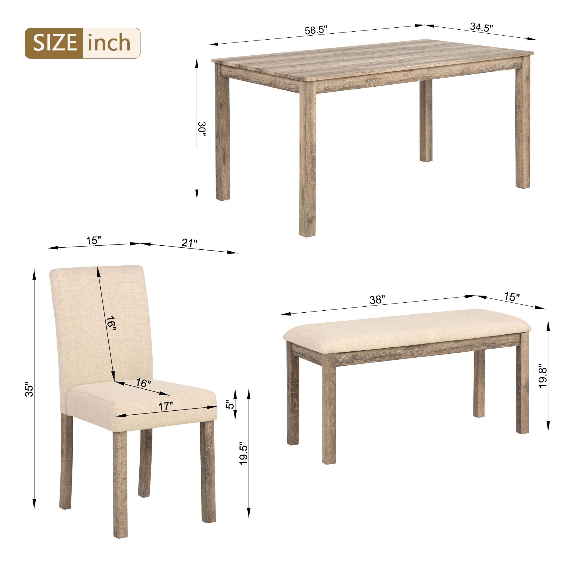 Modern Dining Table Set With Upholstered Chairs For Dining Room - Best Buy Furniture