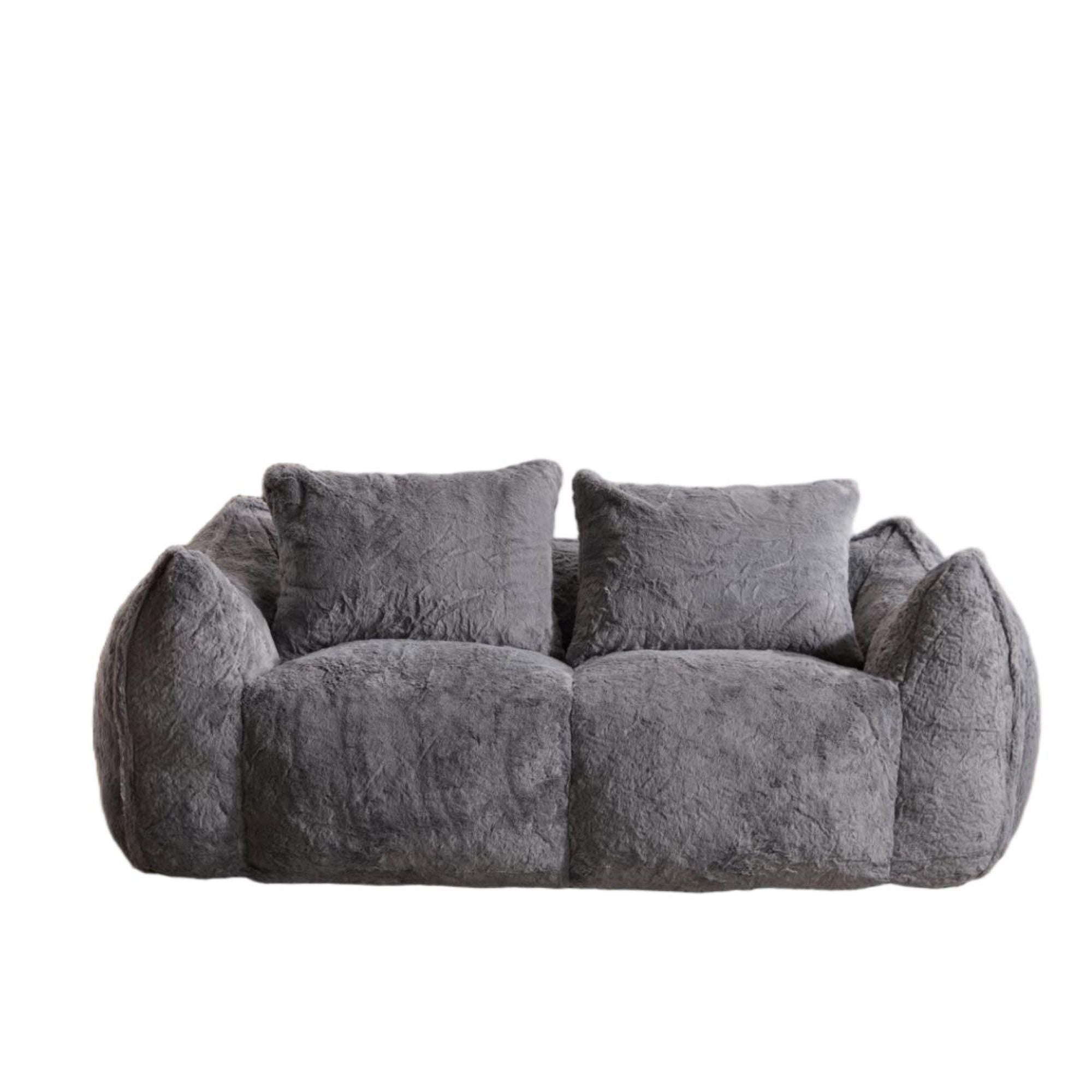 Giant Bean Bag Couch, Ultra Soft Fluffy Loveseat For Living Room - Best Buy Furniture