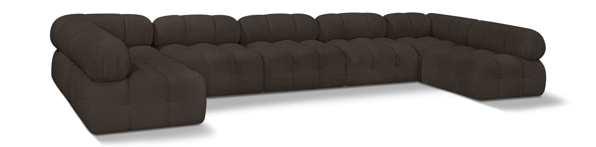 Ames - 7 Piece Boucle Fabric Modular Sectional - Best Buy Furniture
