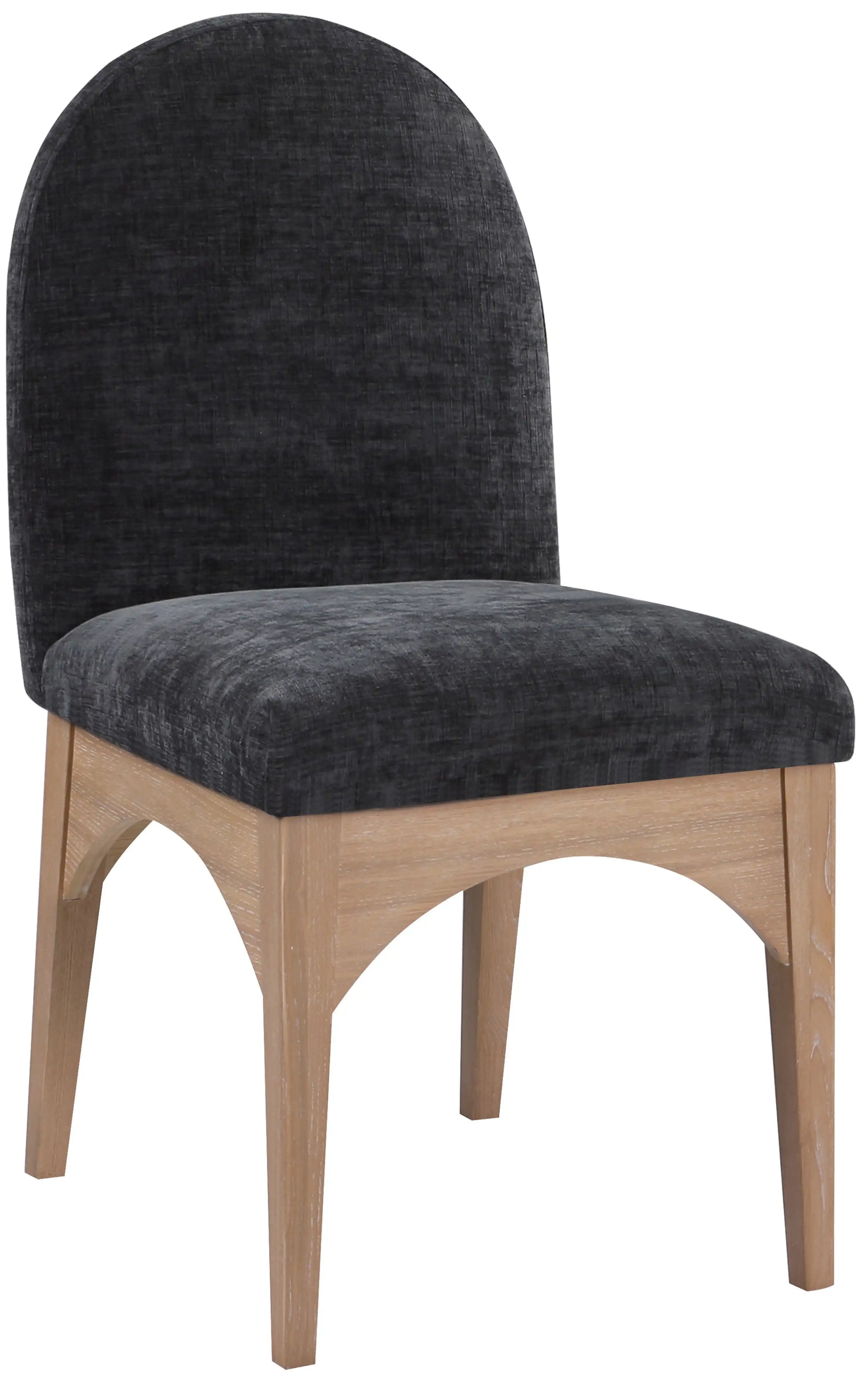 Waldorf - Chenille Dining Side Chair With Natural Legs - Best Buy Furniture