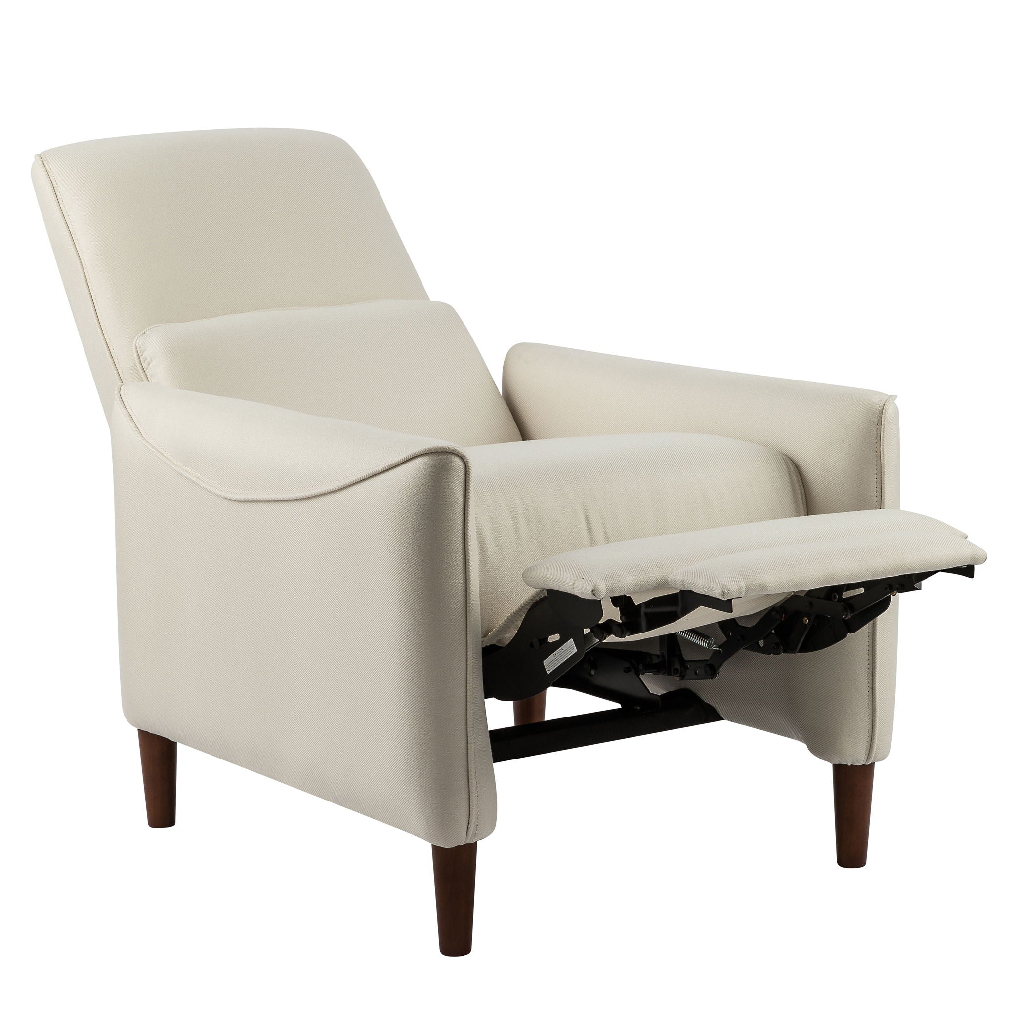 Upholstered Push Recliner Chair With Rubber Wood Legs For Living Room - Best Buy Furniture