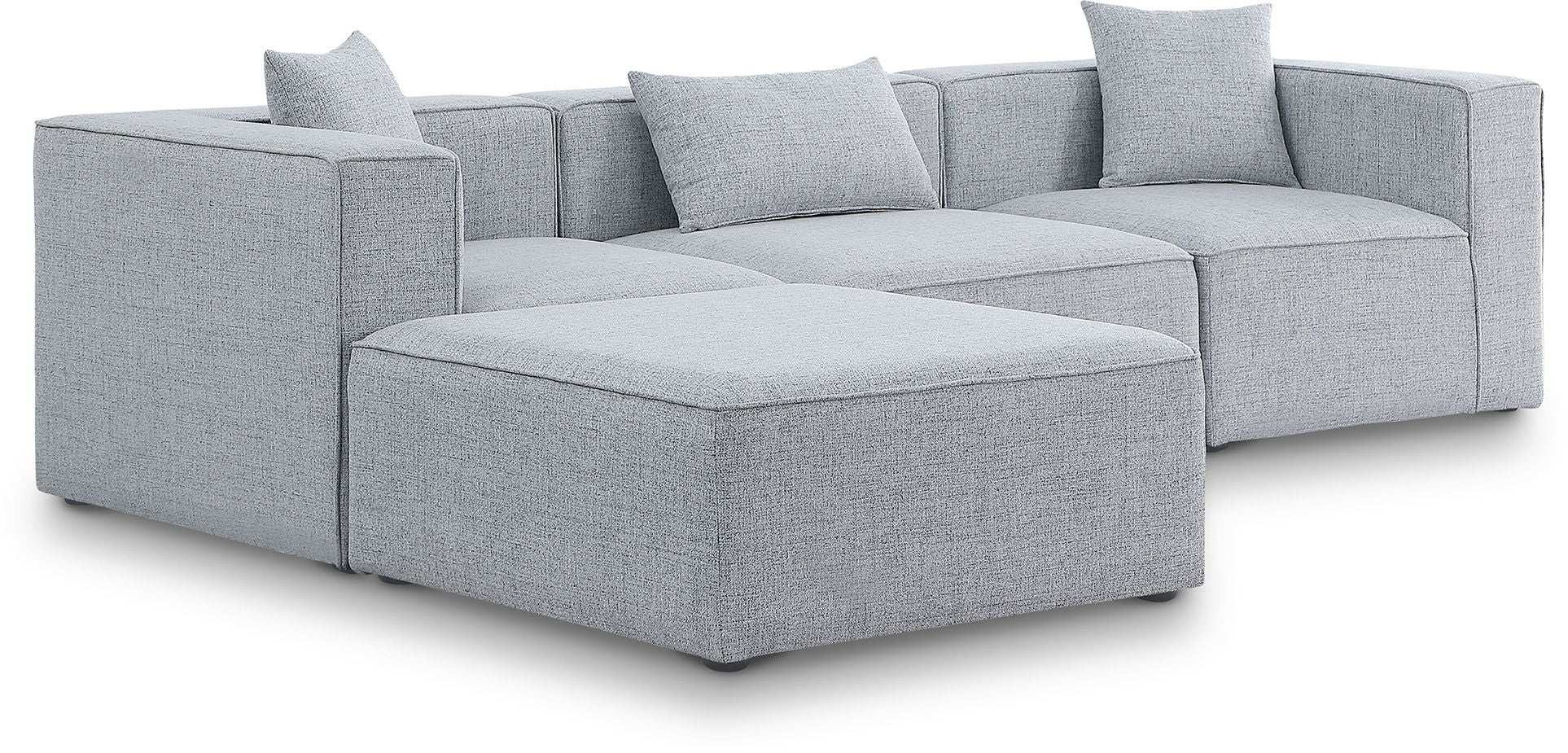 Cube - Linen 4 Piece Modular Sectional With Chaise - Best Buy Furniture