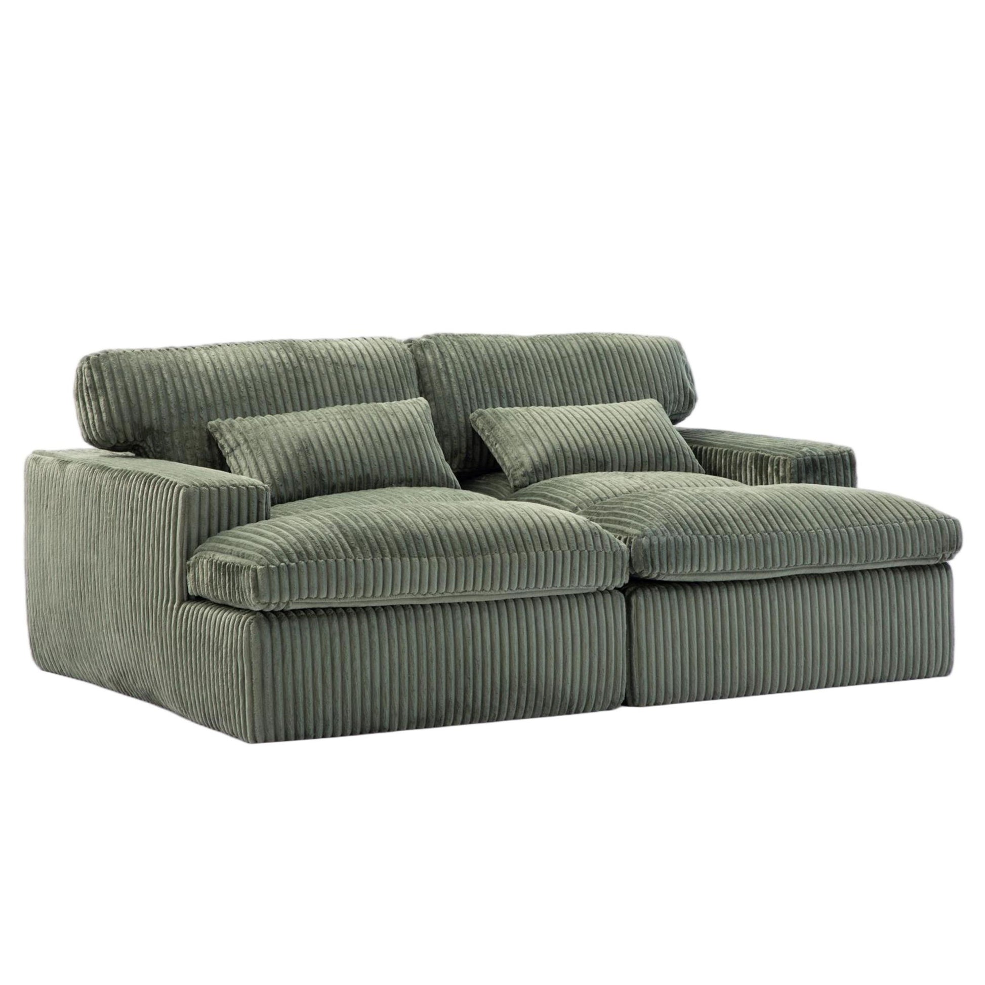 Double Chaise Lounge Chair, Oversized Upholstered Sleeper Cloud Couch - Best Buy Furniture