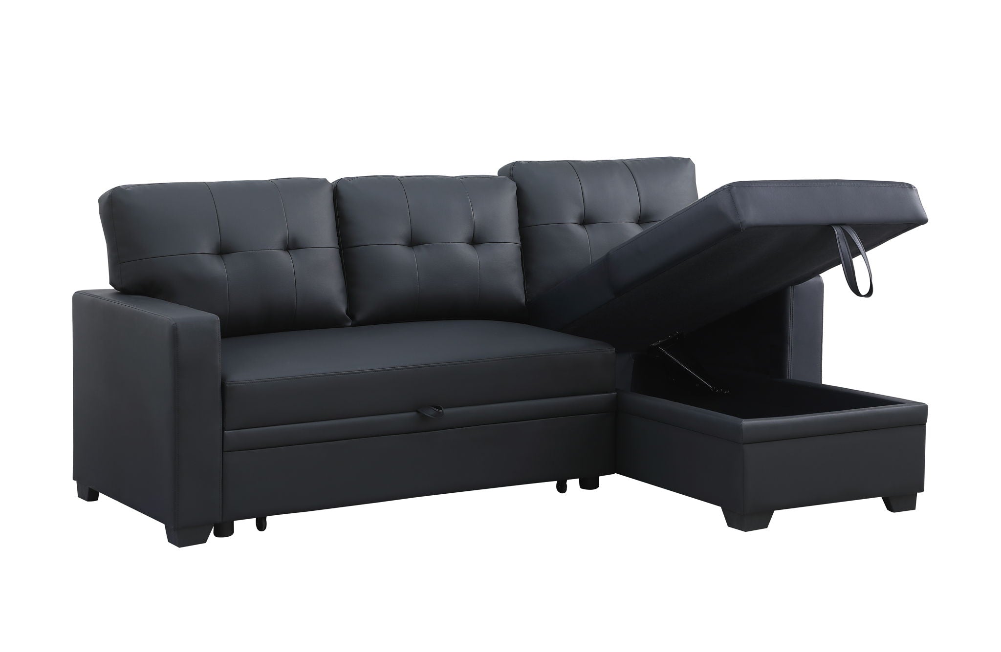 Upholstered Pull Out Sectional Sofa With Chaise - Best Buy Furniture