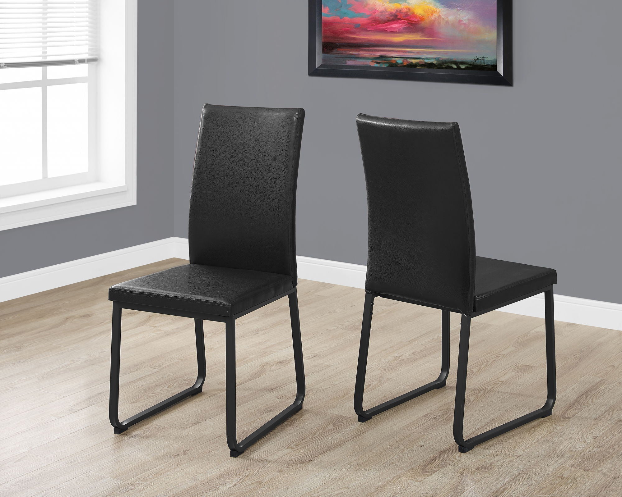 Dining Chair Side Upholstered, For Dining Room (Set of 2) - Black - Best Buy Furniture