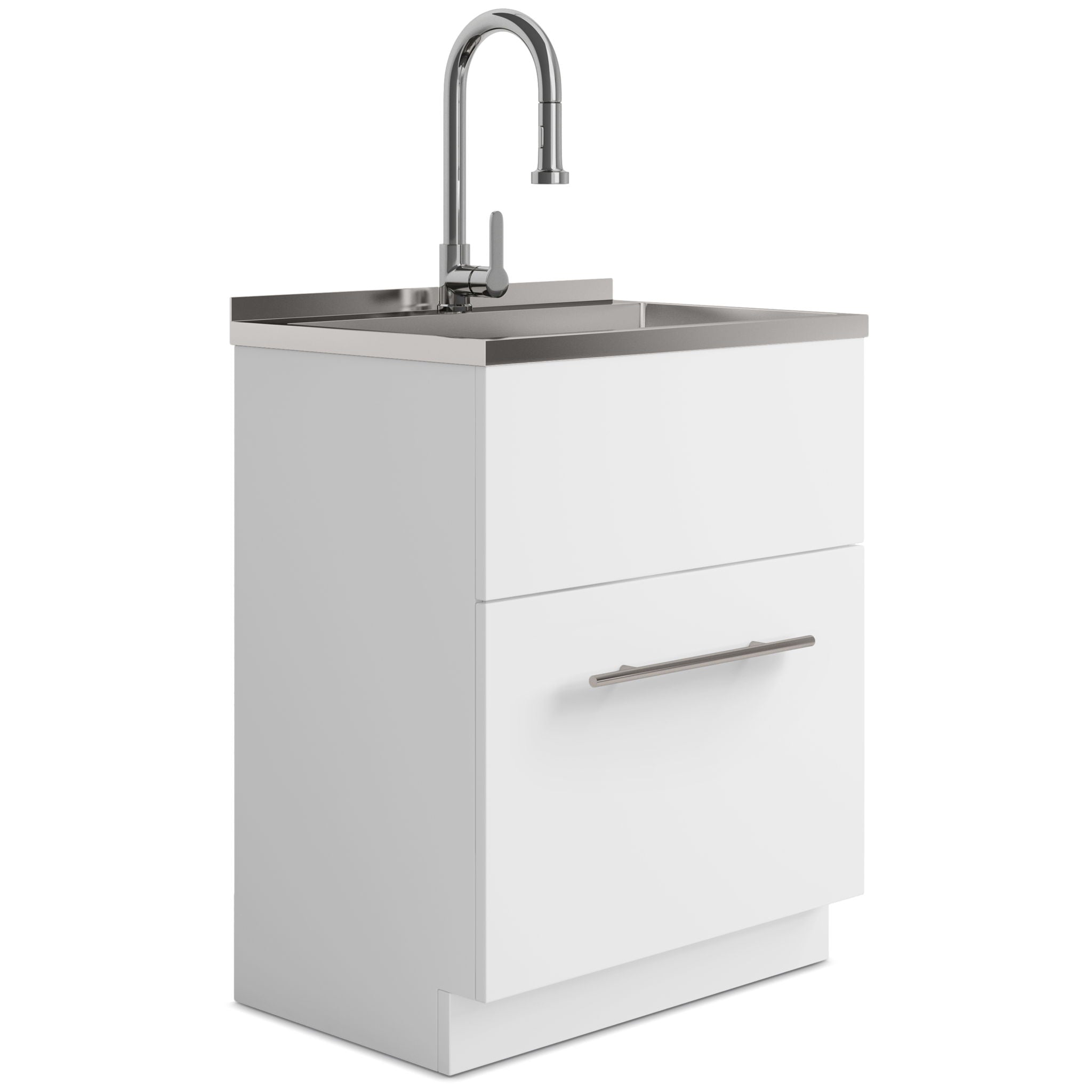 Metro - Laundry Cabinet & Faucet And Stainless Steel Sink - Best Buy Furniture