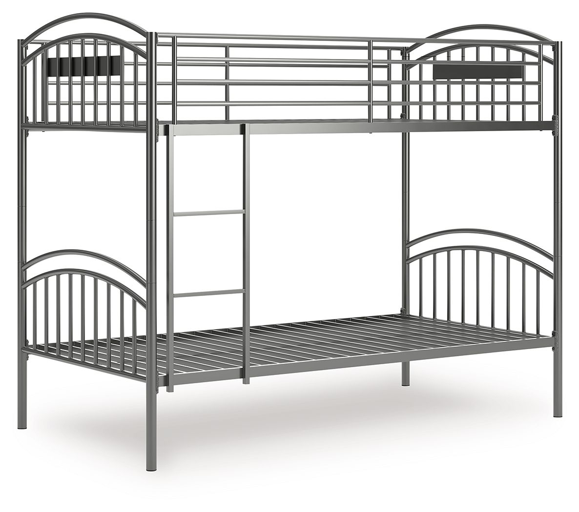 Lanceburg - Twin/Twin Bunk Bed With Ladder - Gray - Best Buy Furniture