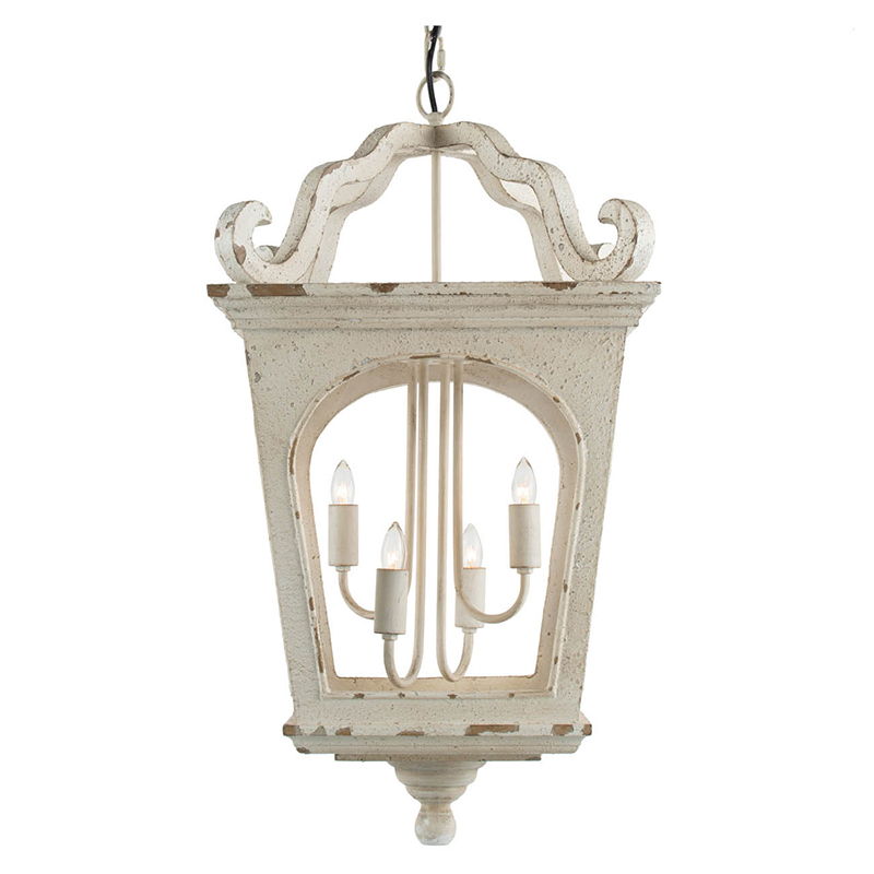 4 Light Wood Chandelier, Hanging Light Fixture With Adjustable Chain For Kitchen, Bulb Not Included - Cream White - Best Buy Furniture