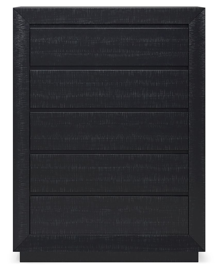 Londer - Five Drawer Chest - Black - Best Buy Furniture