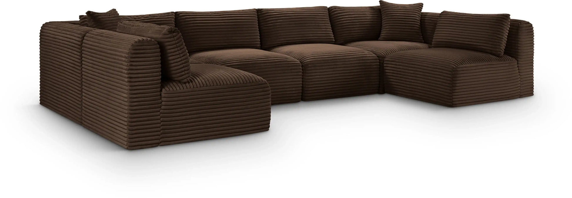 Shaggy - 6 Piece Modular U-Shaped Armless Sectional - Best Buy Furniture