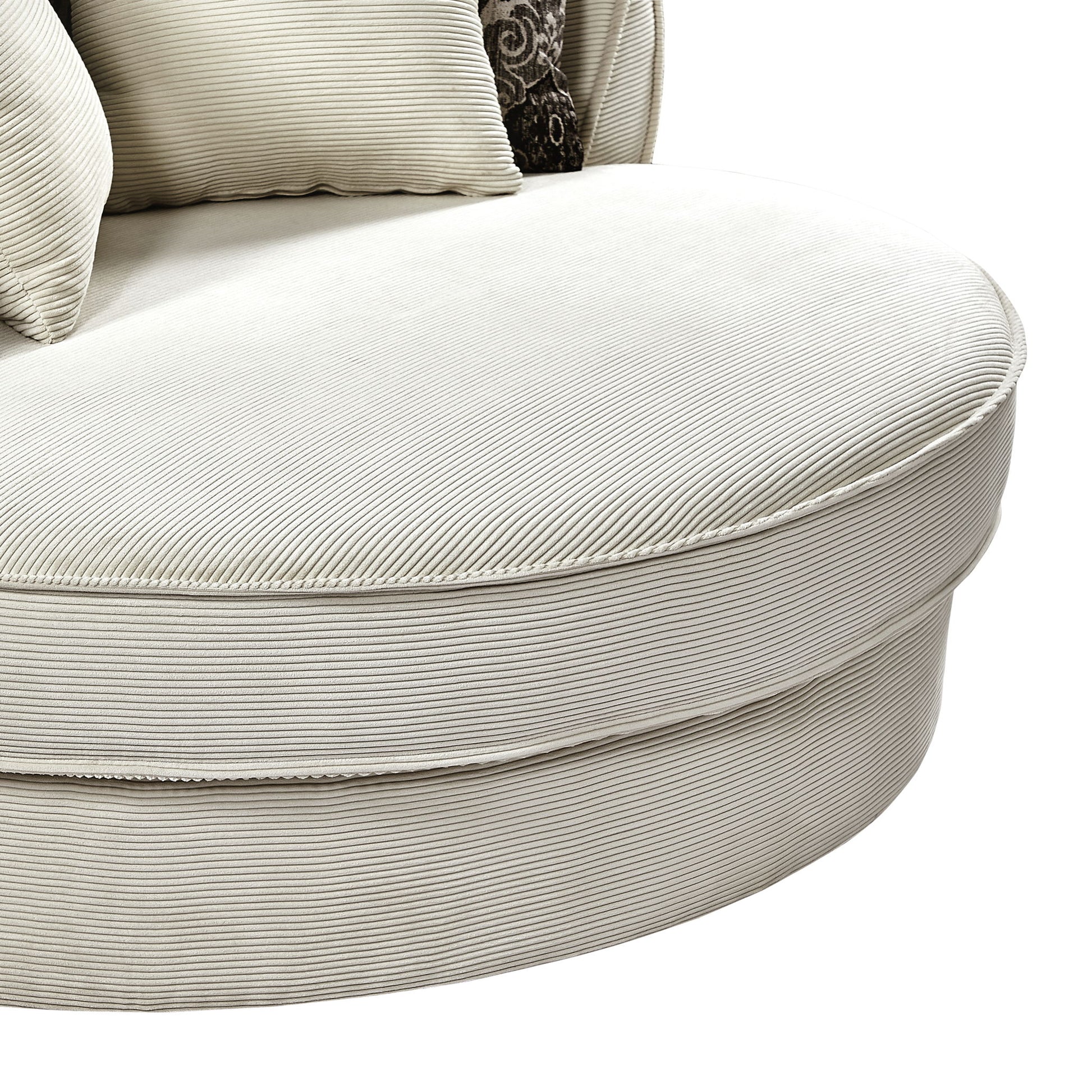 Swivel Accent Barrel Chair With 5 Movable Pillow 360 Degree Swivel Round Sofa Chair For Living Room, Bedroom, Hotel - Best Buy Furniture