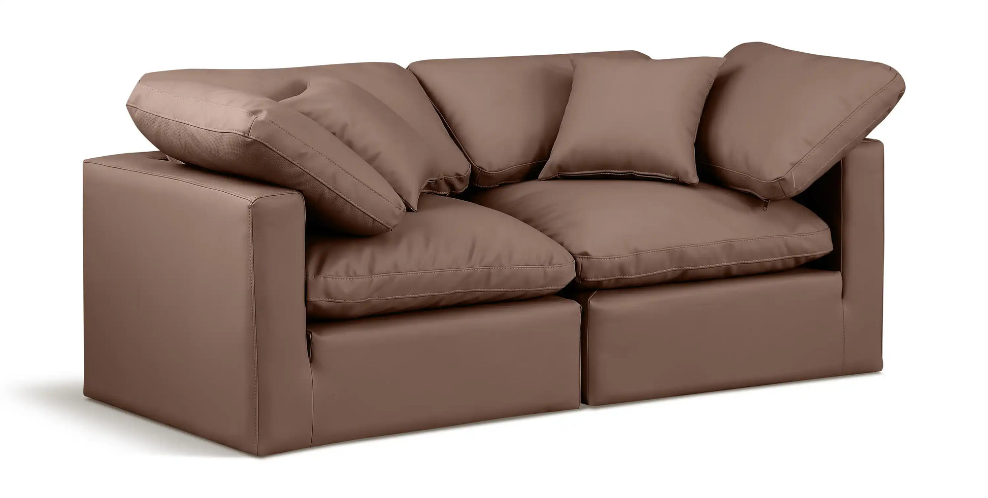 Indulge - Faux Leather 2 Seat Modular Sofa - Best Buy Furniture