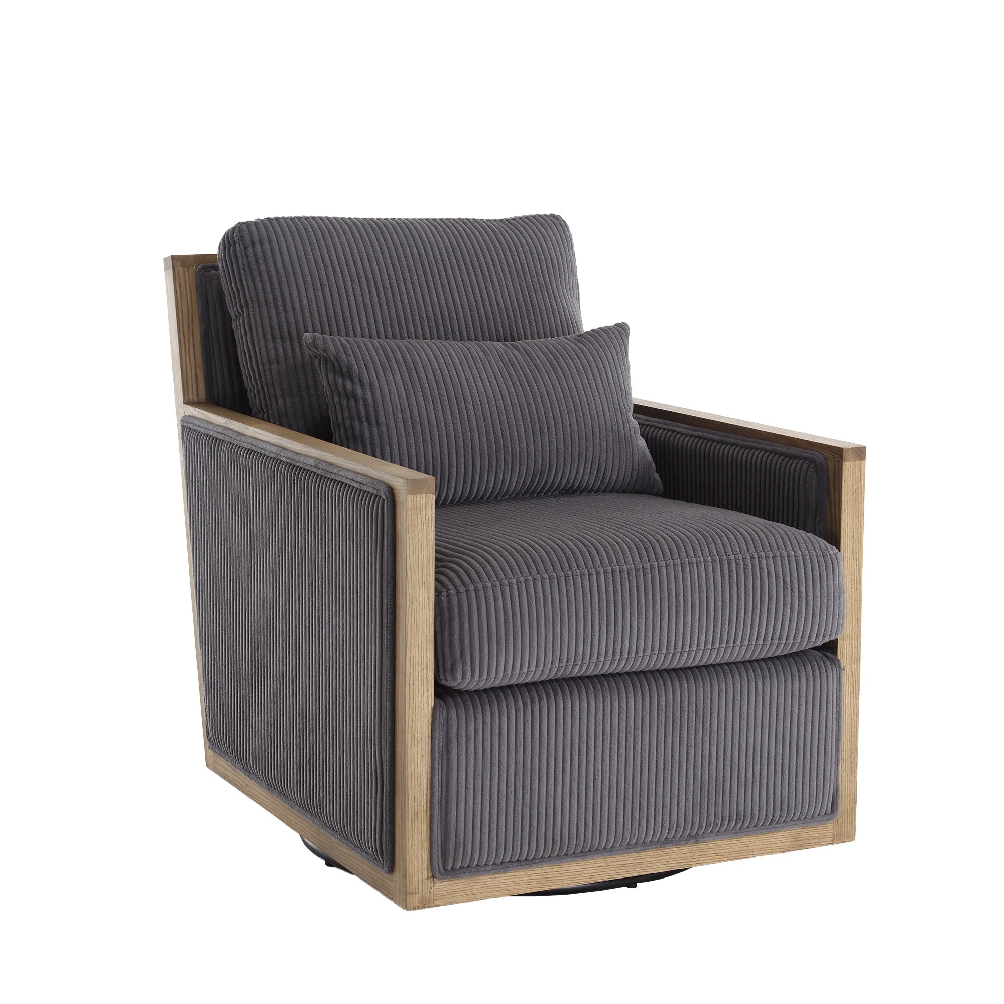 Comfy Accent Barrel Chair, 360 Degree Swivel - Best Buy Furniture