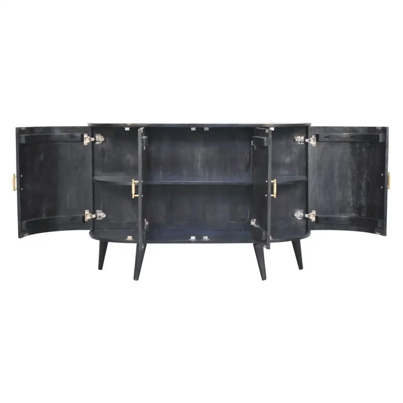 Quad - T Bar Cabinet - Ash Black - Best Buy Furniture
