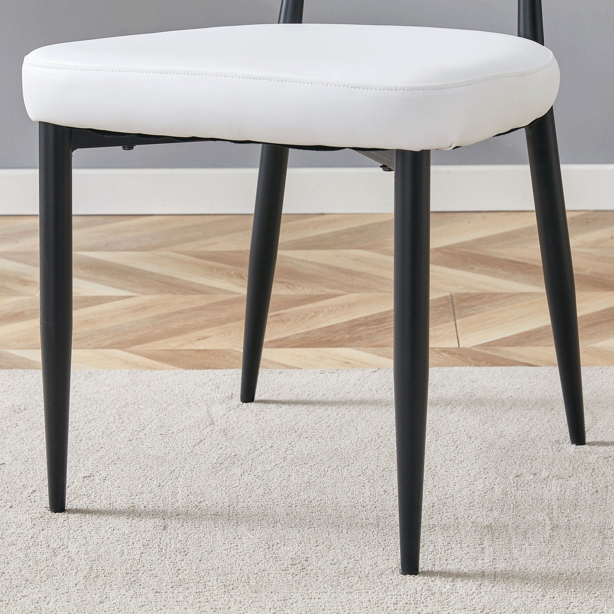 Minimalist Ergonomic Dining Chair With Curved Backres (Set of 4) - Best Buy Furniture